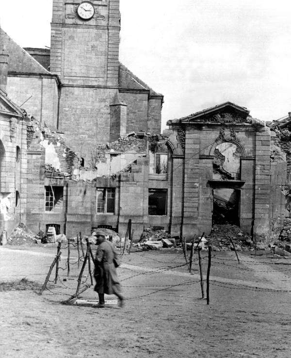 Die Ruinen von Verdun im Jahr 1916.