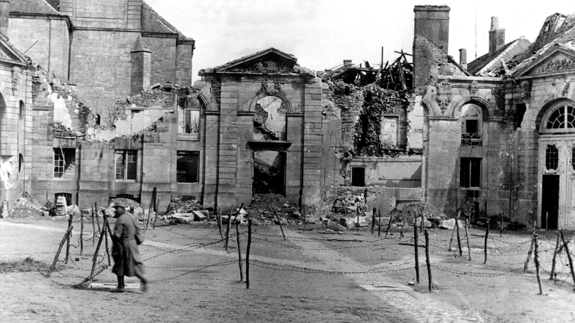 Die Ruinen von Verdun im Jahr 1916.