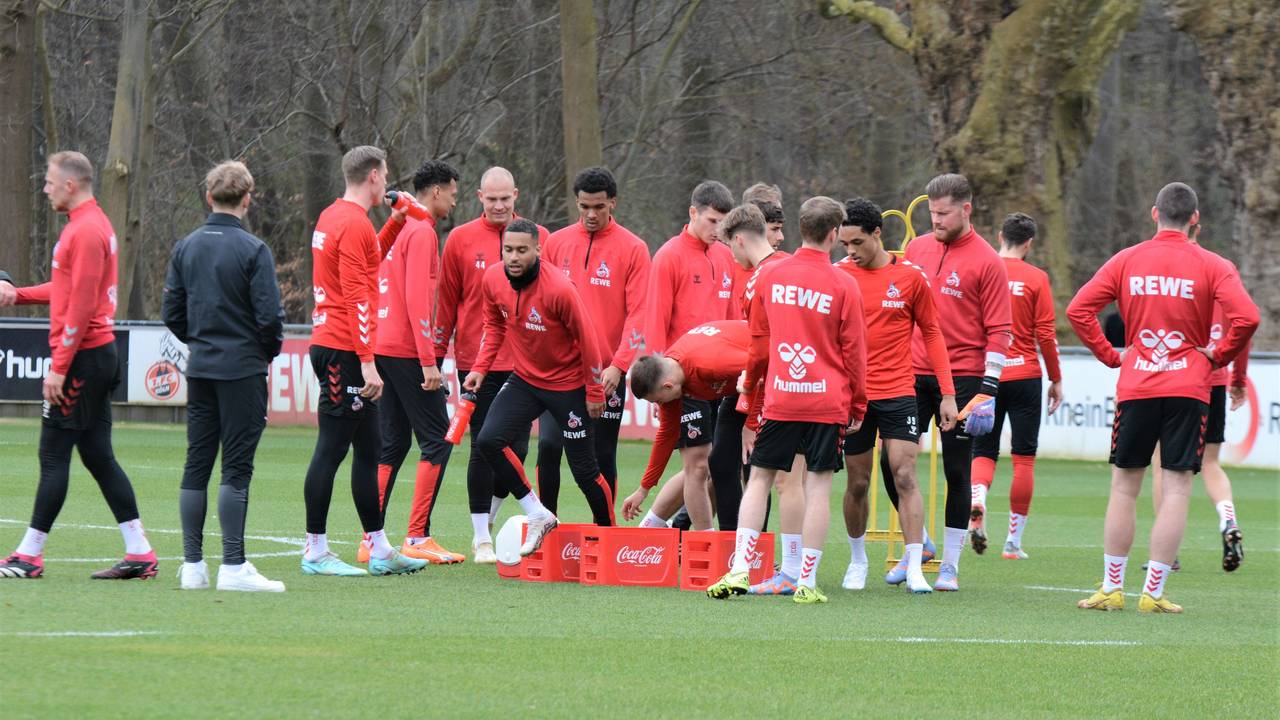 Der 1. FC Köln steht beim ersten Training der Länderspielpause am Montagvormittag auf dem Rasen.