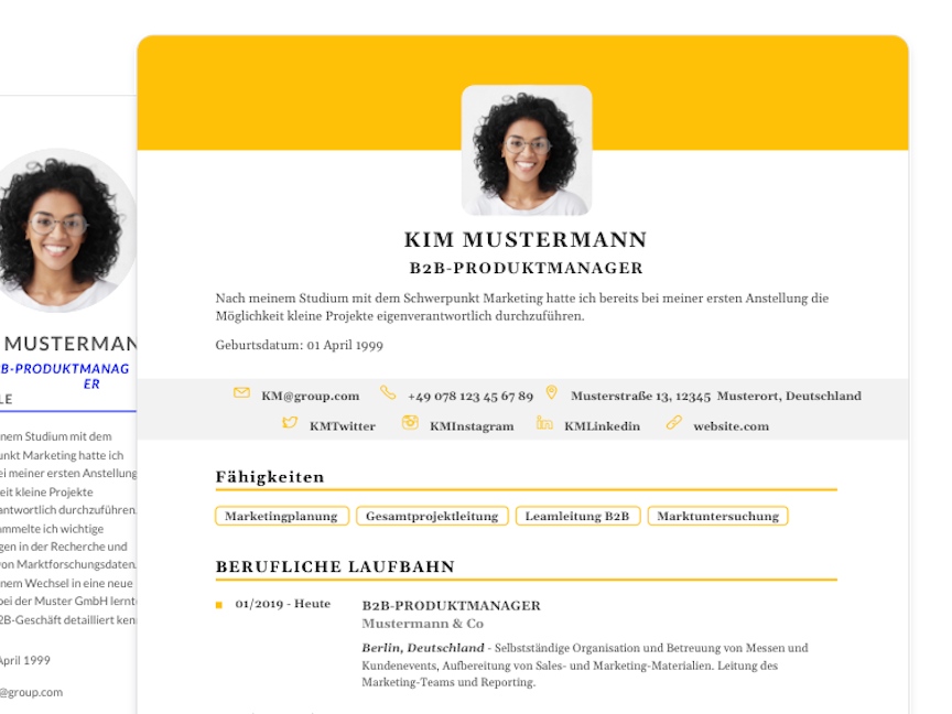 StepStone Lebenslauf-Vorlagen