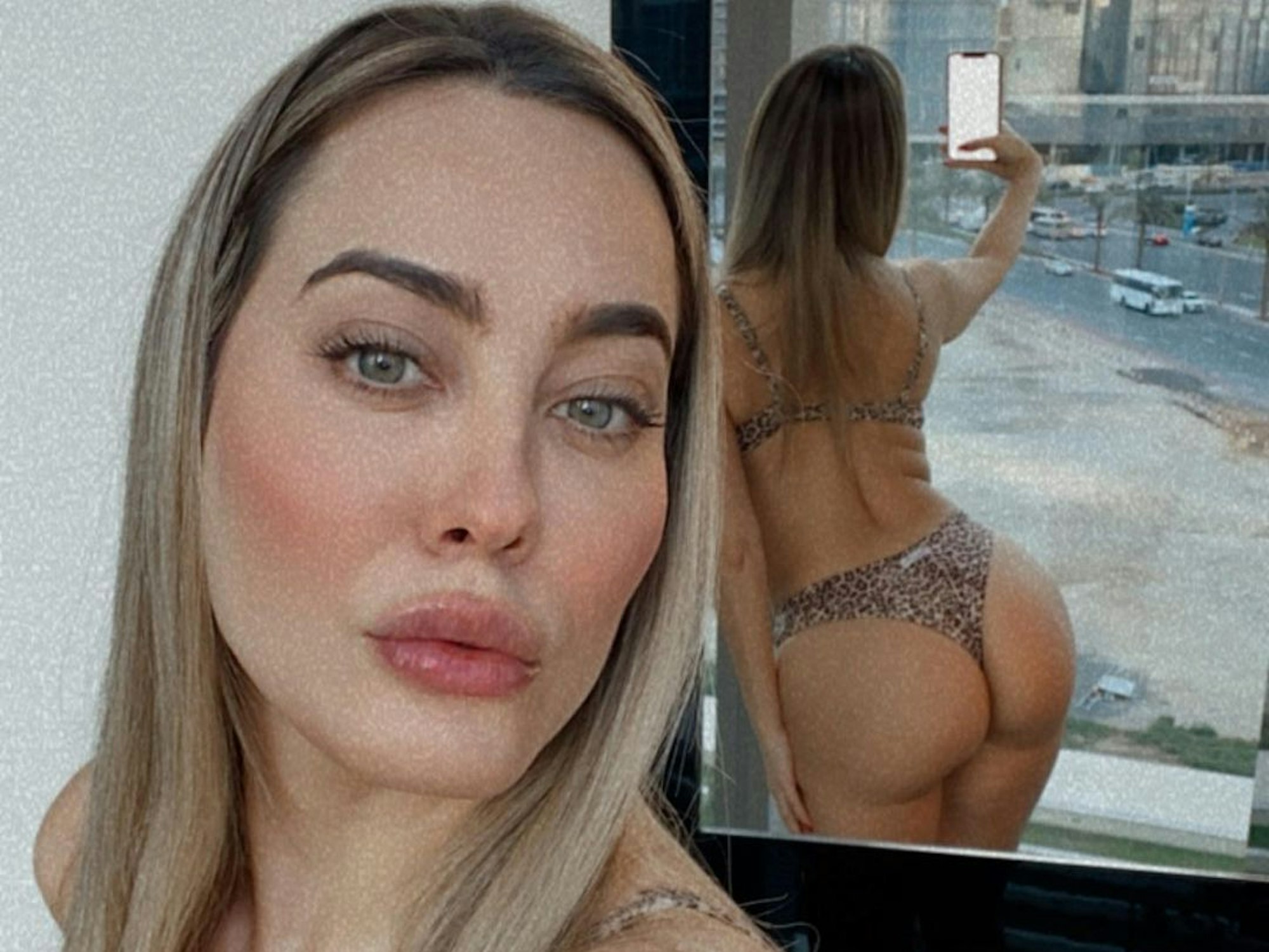 Paola Saulino macht ein Spiegel-Selfie.