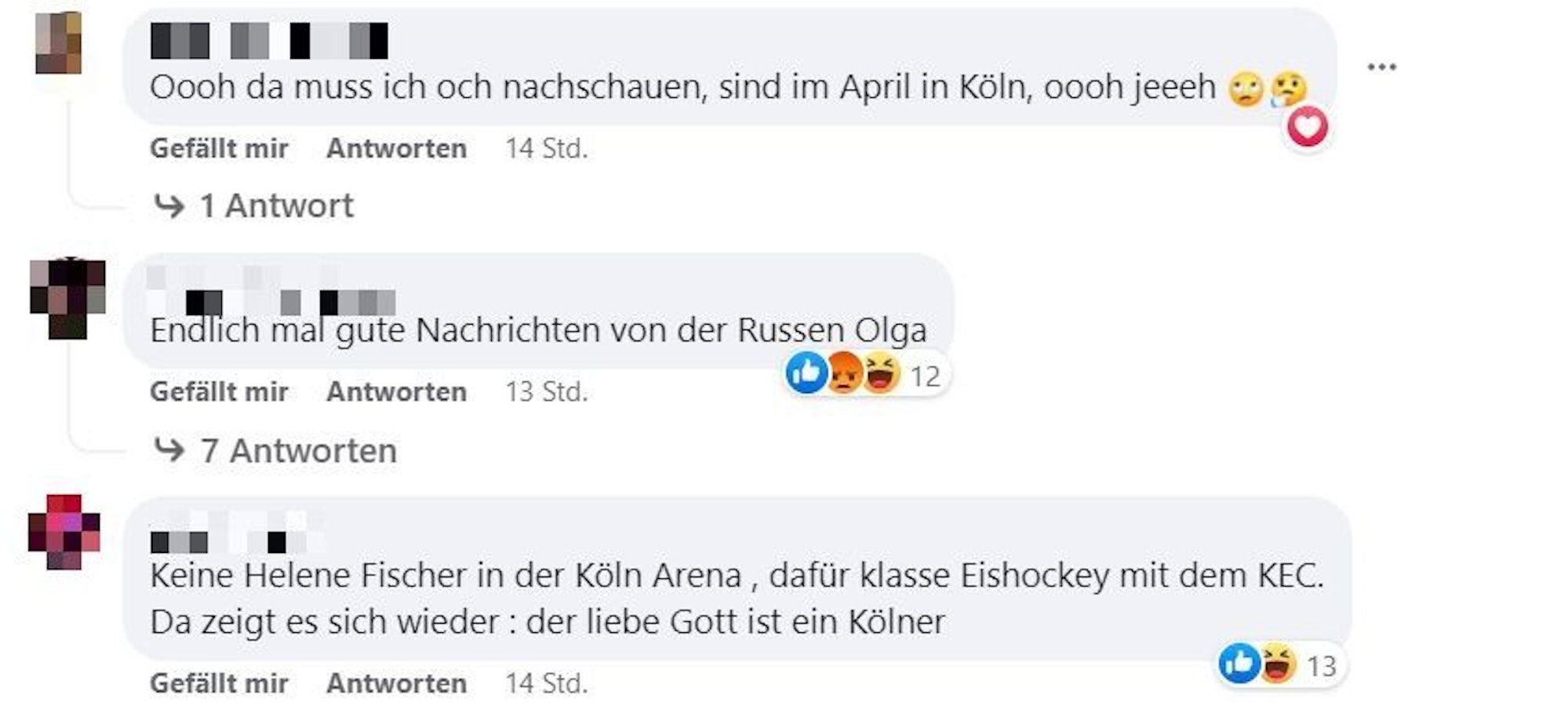 Böse Kommentare gegen Helene Fischer auf der Facebook-Seite des EXPRESS.