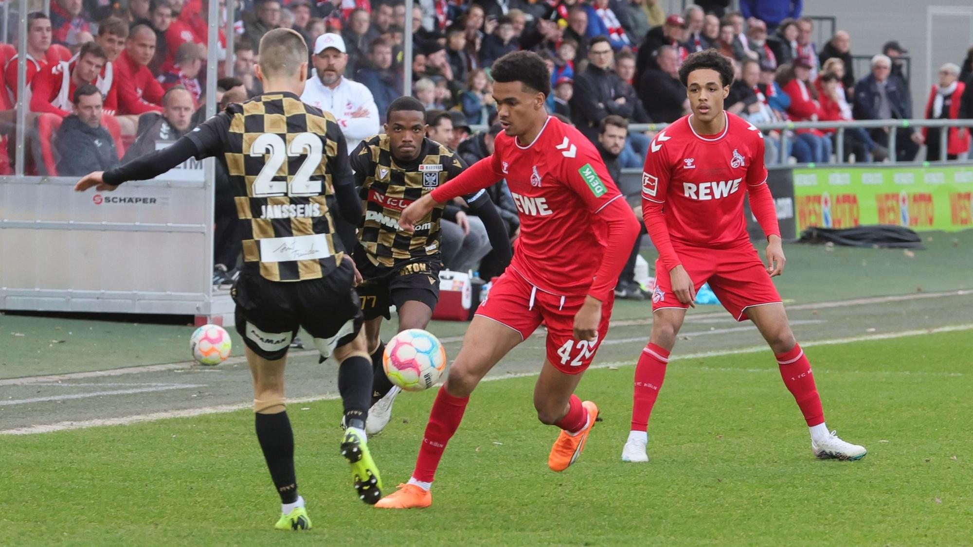 Damion Downs durfte beim Mucki-Banach-Gedächtnisspiel gegen St. Truiden am Donnerstag (23. März 2023) von Beginn an ran.
