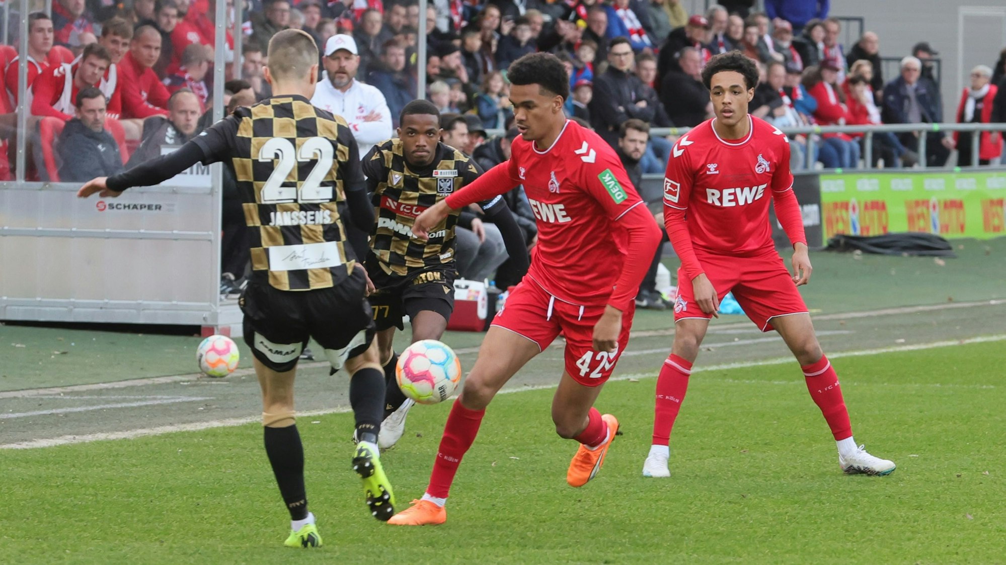 Damion Downs durfte beim Mucki-Banach-Gedächtnisspiel gegen St. Truiden am Donnerstag (23. März 2023) von Beginn an ran.