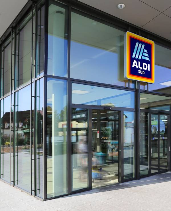 Eine Filiale von Aldi Süd, aufgenommen 2017 in Mülheim an der Ruhr in NRW.