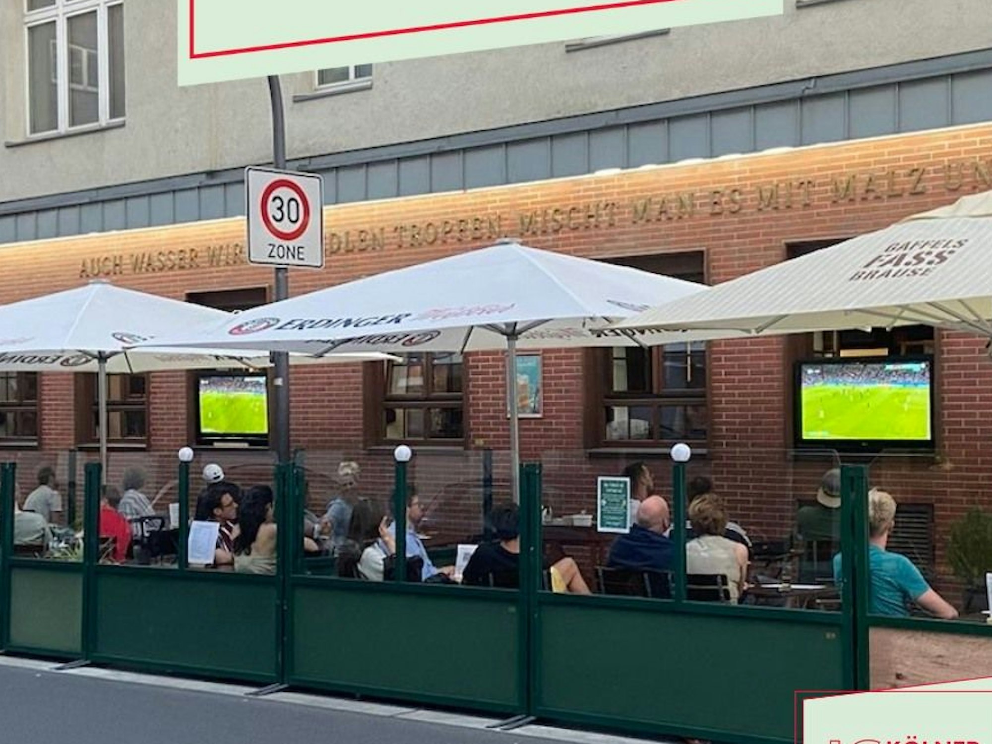 EIn Blick in die Außengastronomie des Bayenthaler Wirtshauses.