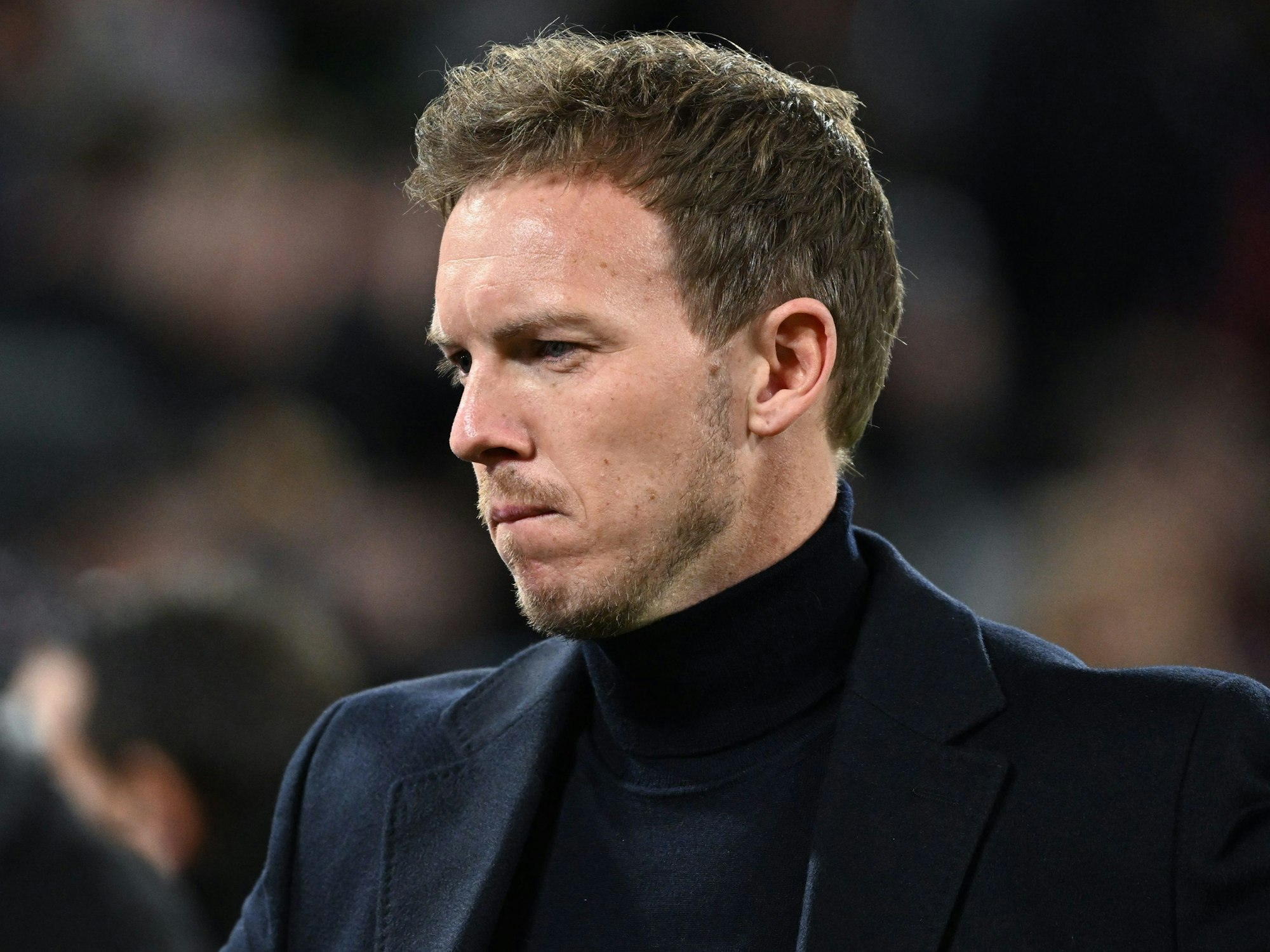 Julian Nagelsmann am 8. März 2023 im Champions-League-Achtelfinale des FC Bayern München gegen Paris Saint-Germain.