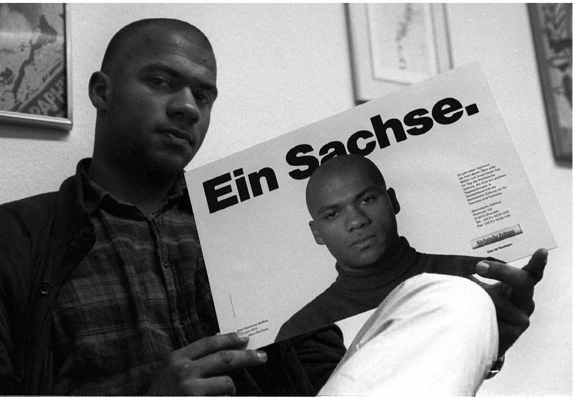 Der mit internationalem Haftbefehl gesuchte Sam Meffire, einst Polizist in Sachsen (Archivbild vom März 1993), hat sich nach einem Raubüberfall in der zentralafrikanischen Republik Zaire den Behörden gestellt.