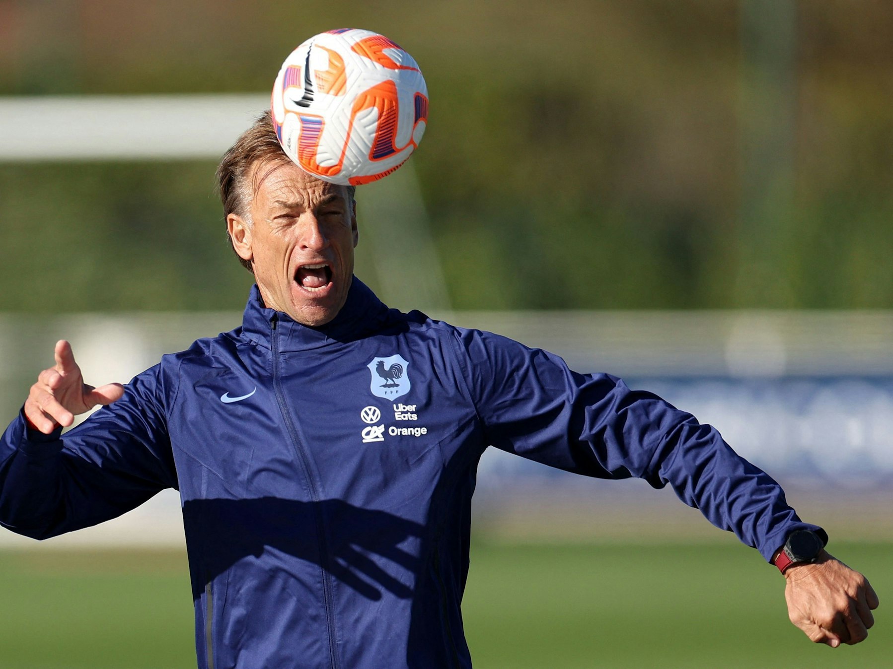 Frankreichs Nationaltrainer Hervé Renard beim Training in Clairefontaine-en-Yvelines.