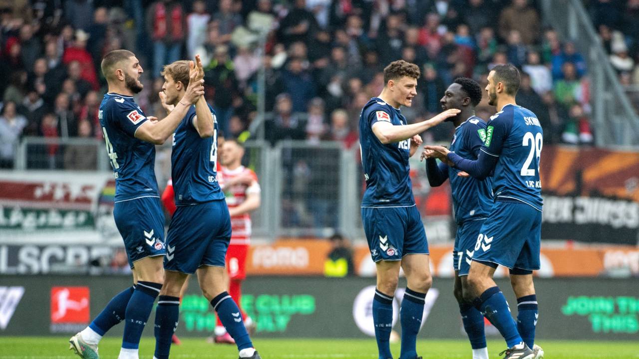 Die Profis des 1. FC Köln durften an Ostersamstag (8. April 2023) in Augsburg jubeln.