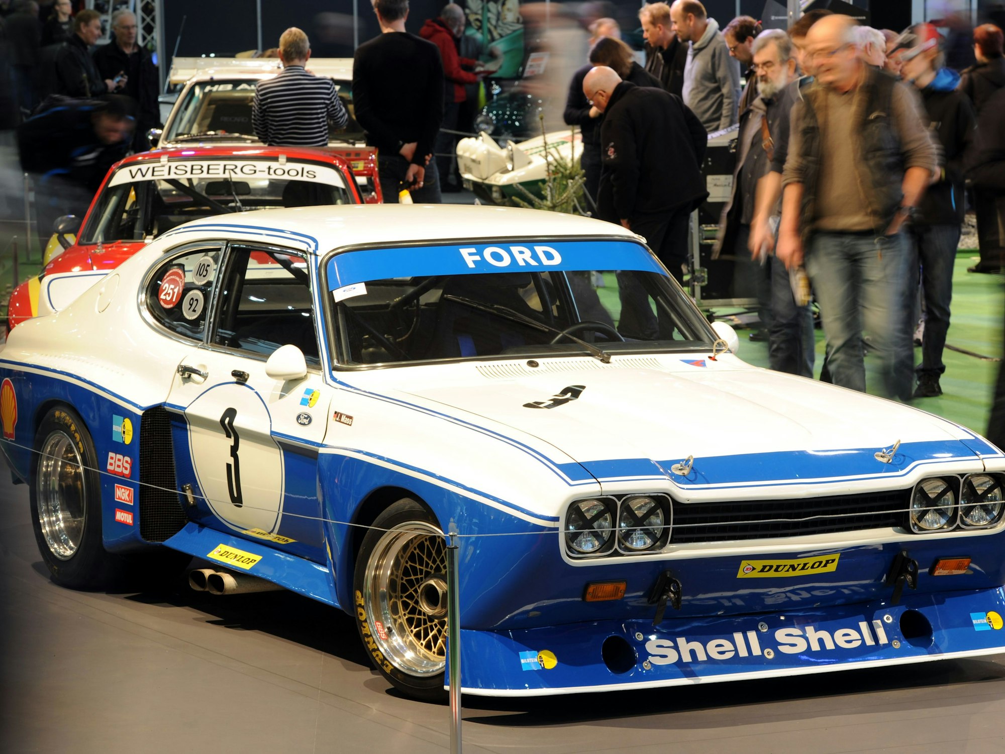 Ein Ford Capri am 1. Februar 2013 bei der Bremen Classic Motorshow. Der Wagen soll jetzt als E-Variante neu aufgelegt werden.
