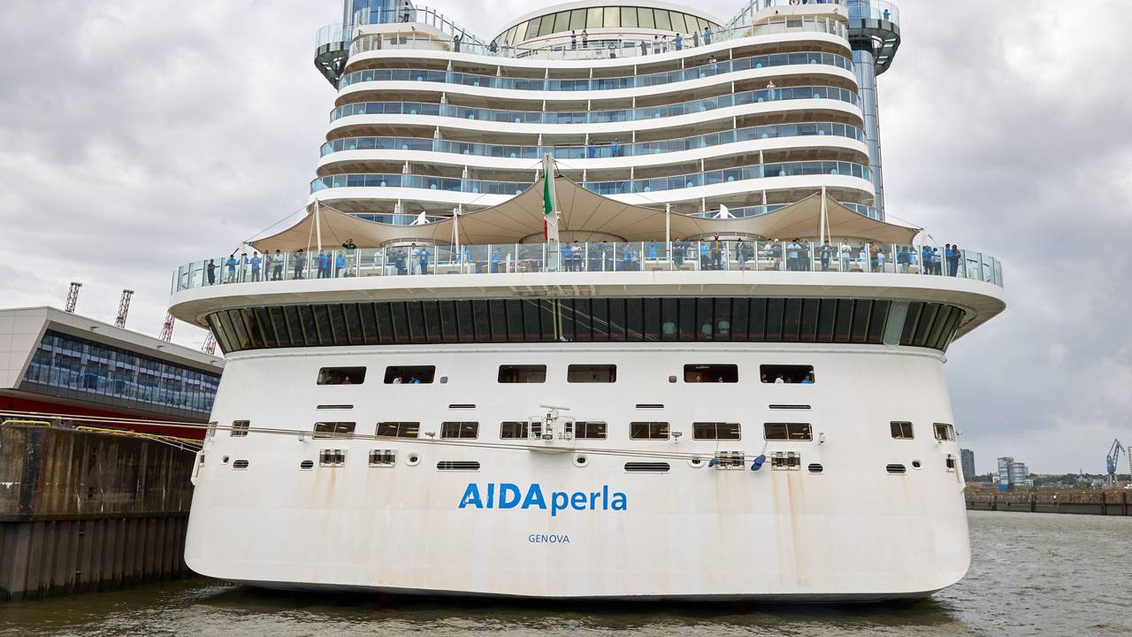 Das Foto aus dem Jahr 2020 zeigt das Kreuzfahrtschiff „AIDAperla“ von Aida Cruises.