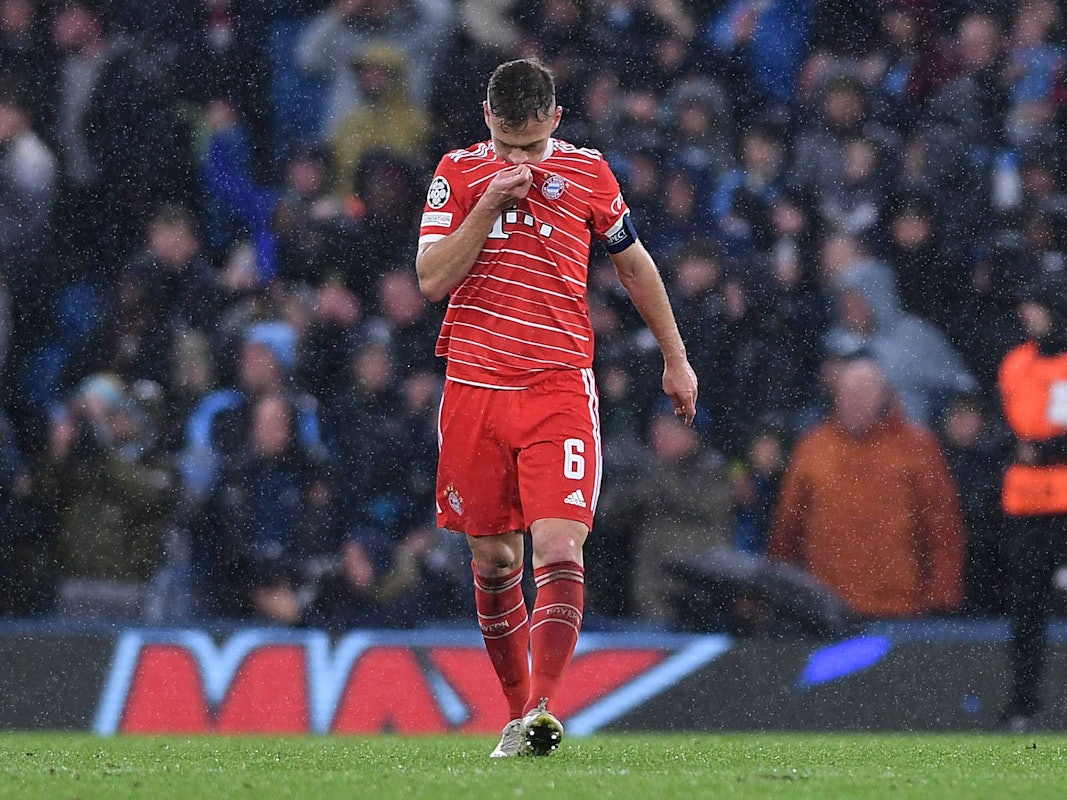 Joshua Kimmich beim Spiel des FC Bayern München gegen Manchester City am 11. April 2023 in der Champions League.