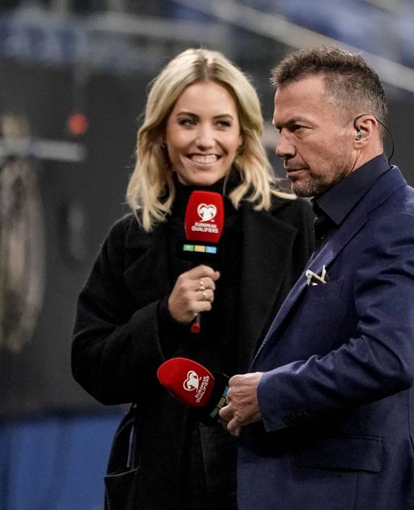 RTL-Moderatorin Laura Papendick und Experte Lothar Matthäus.