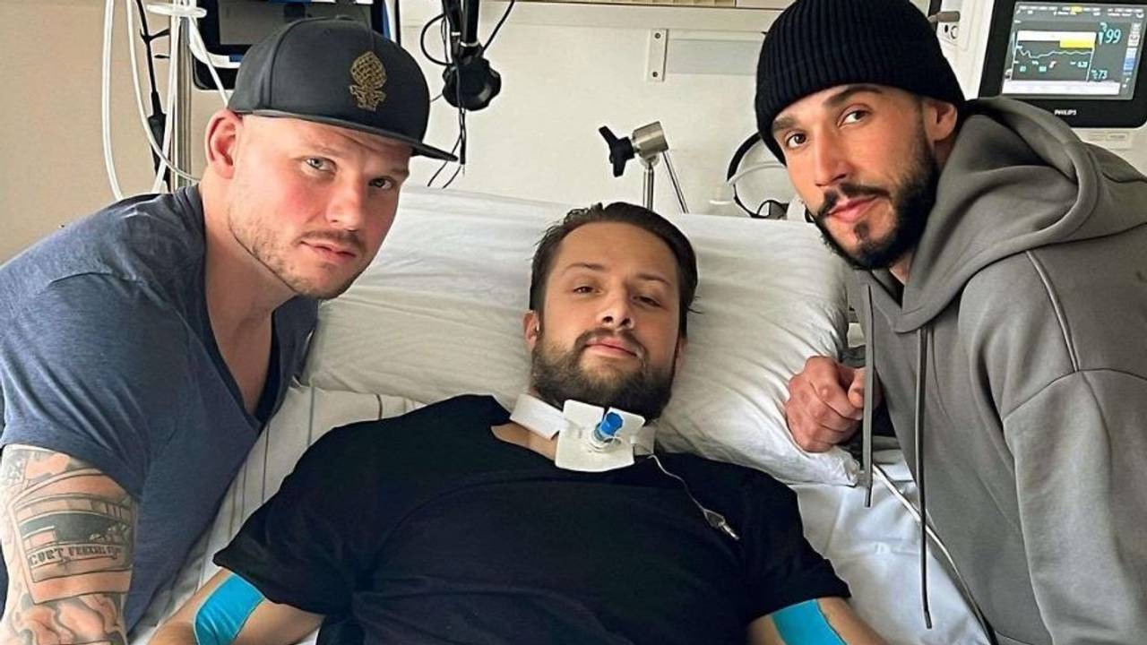 Eishockey-Profi Mike Glemser im Krankenhaus.