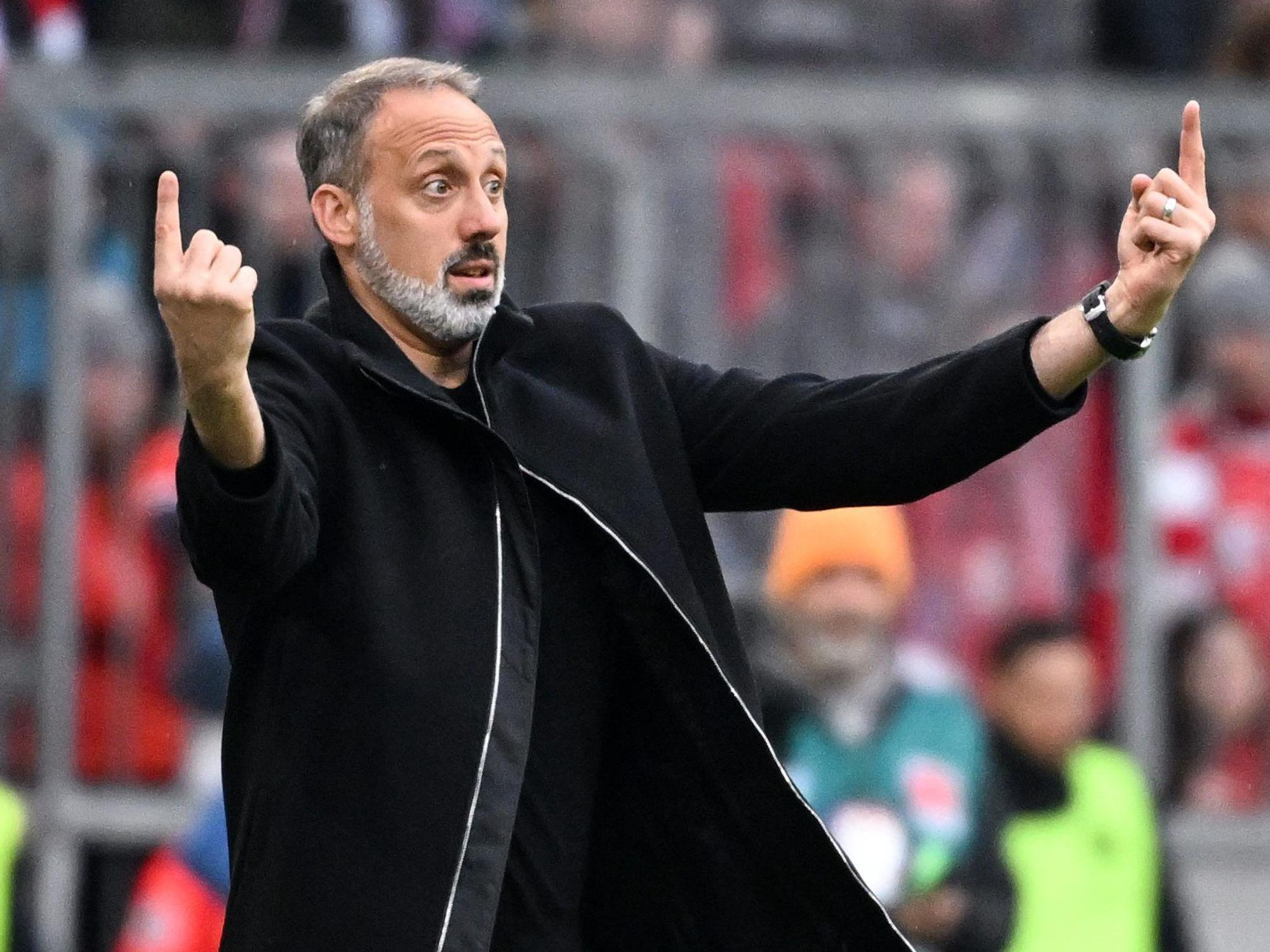 Pellegrino Matarazzo gestikuliert am Spielfeldrand.
