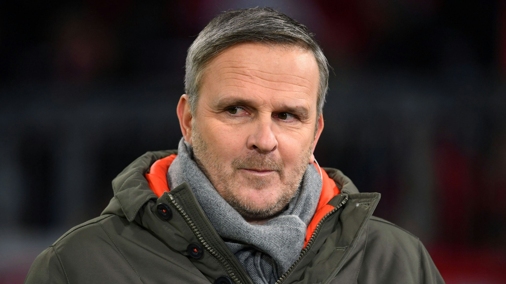 Dietmar Hamann vor einem Spiel in der Allianz-Arena.