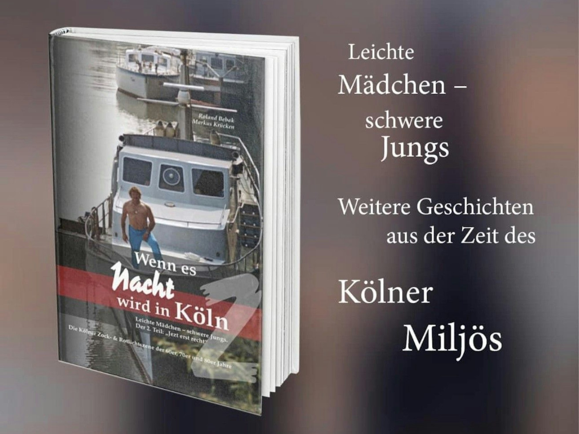 Blick auf das Cover von „Wenn es Nacht wird in Köln“.