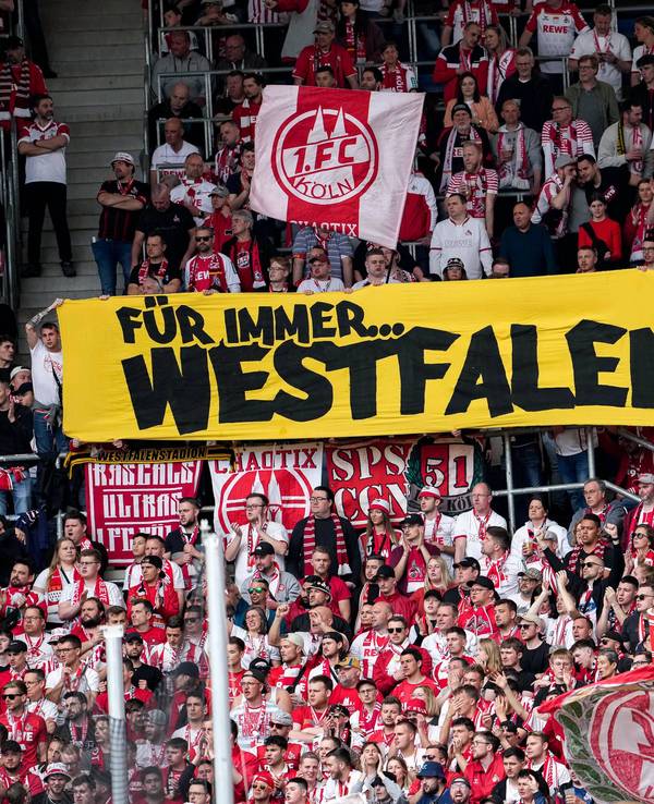 Die Ultras vom 1. FC Köln solidarisieren sich mit den Fans von Borussia Dortmund im Streit um den Stadionnamen vom Signal-Iduna-Park.