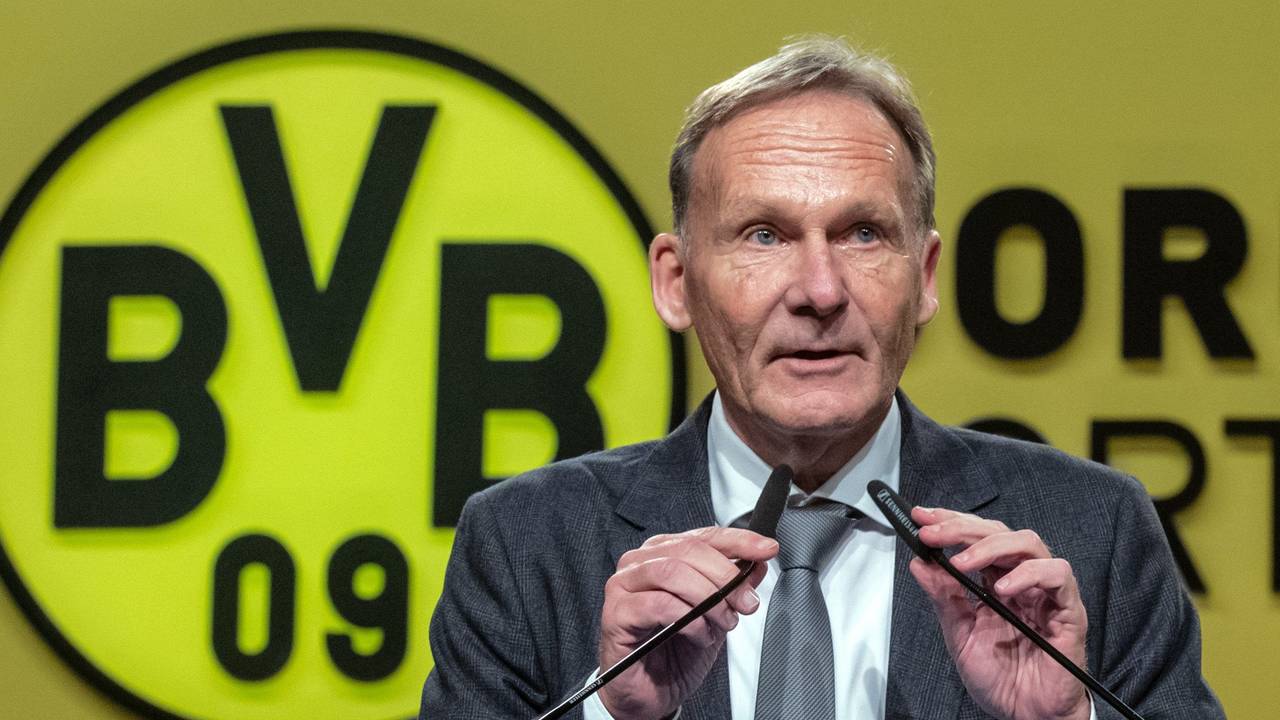 Hans-Joachim Watzke, Geschäftsführer von Borussia Dortmund, spricht auf der Mitgliederversammlung seines Vereins.