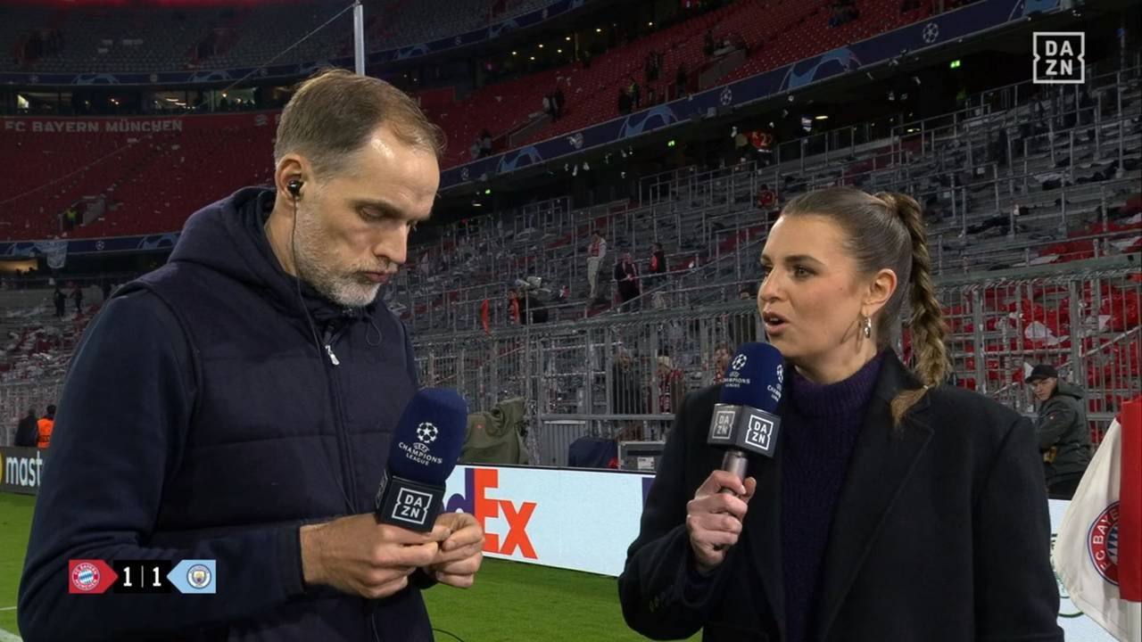 Laura Wontorra spricht im DAZN-Interview mit Thomas Tuchel.