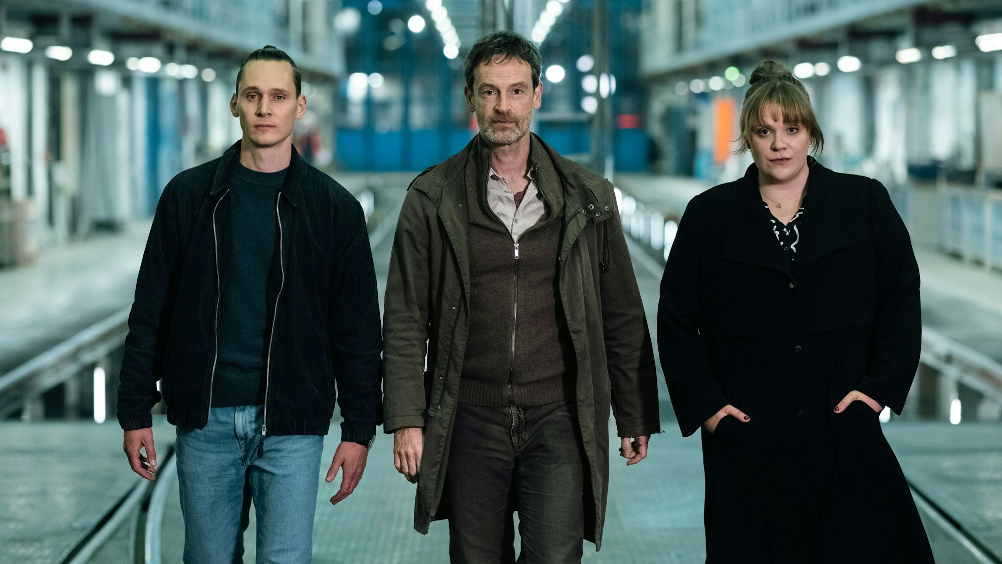 Das Dortmund-Team (von links) Jan Pawlak (Rick Okon), Peter Faber (Jörg Hartmann) und Rosa Herzog (Stefanie Reinsperger).