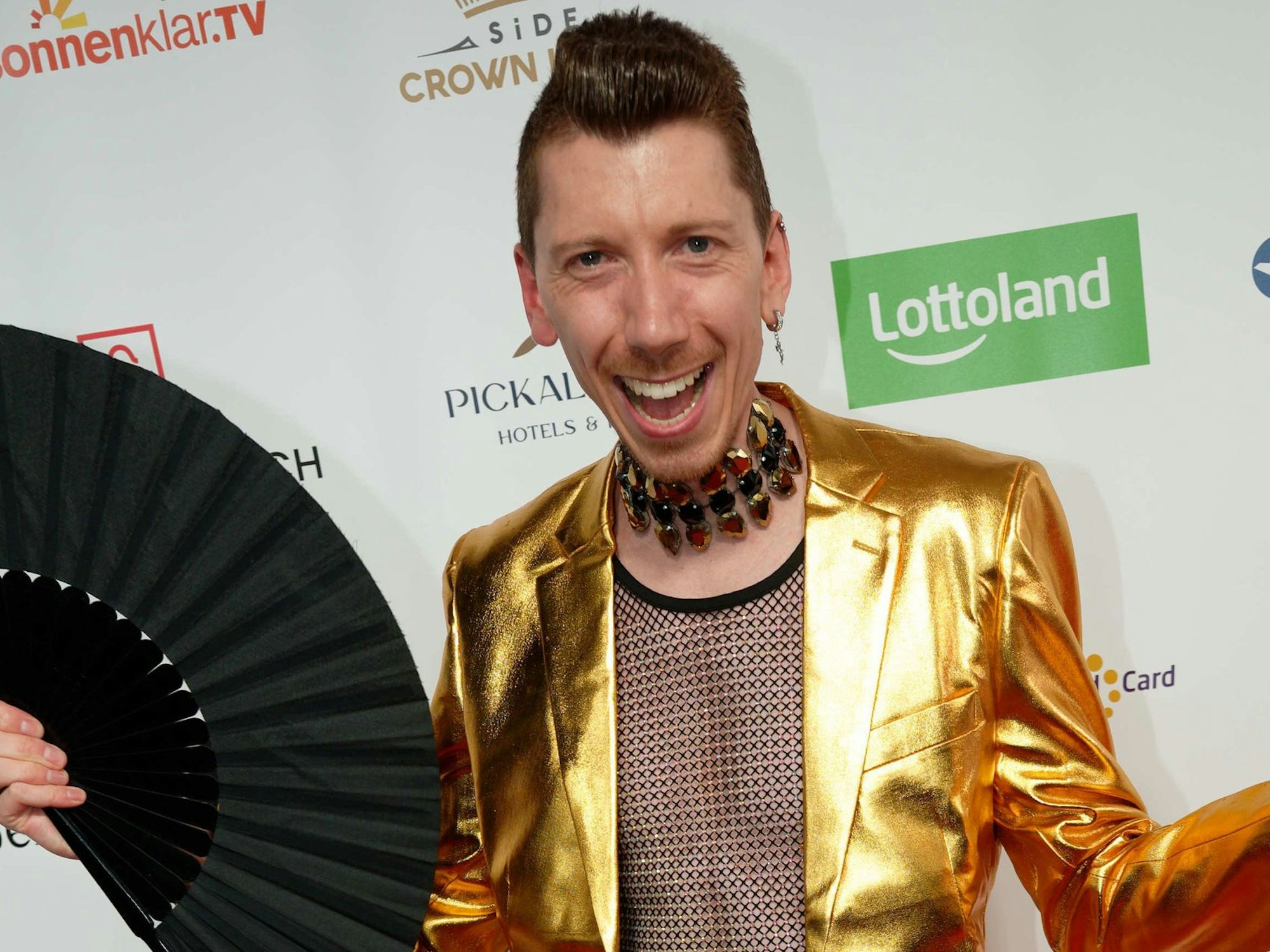 Manuel Flickinger bei der Verleihung der „Goldenen Sonne“ in Kalkar.