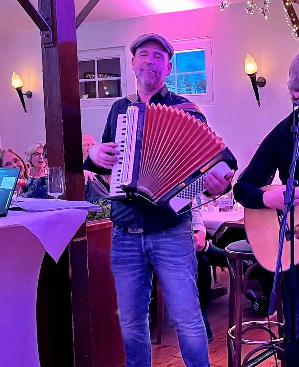 Bömmel Lückertah und Doc Esser bei der „Caya“- Party auf dem Köln Bootshaus Albatros