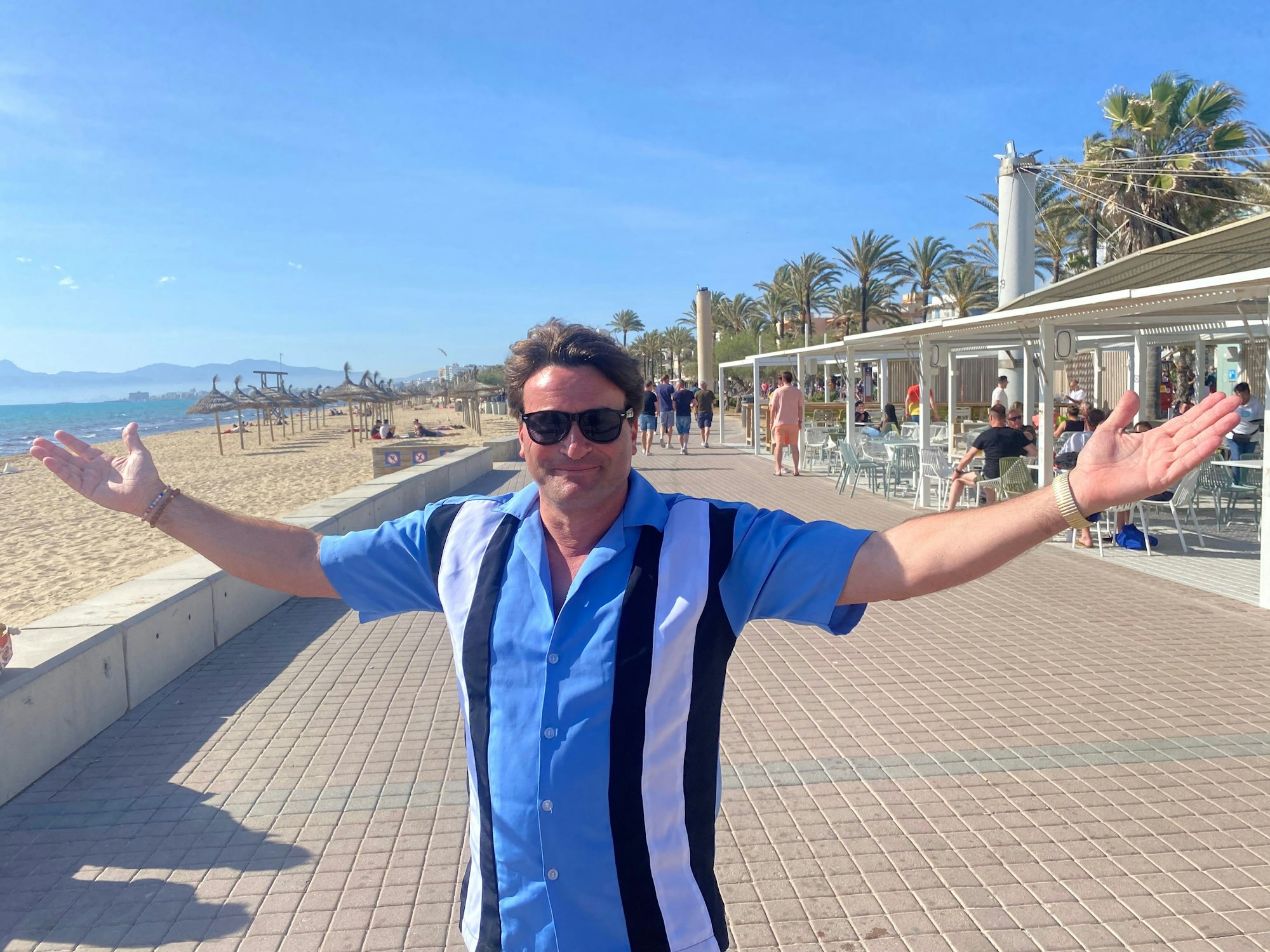 Pedro Martinez alias Charlie Sheen am Ballermann 6 auf Mallorca.