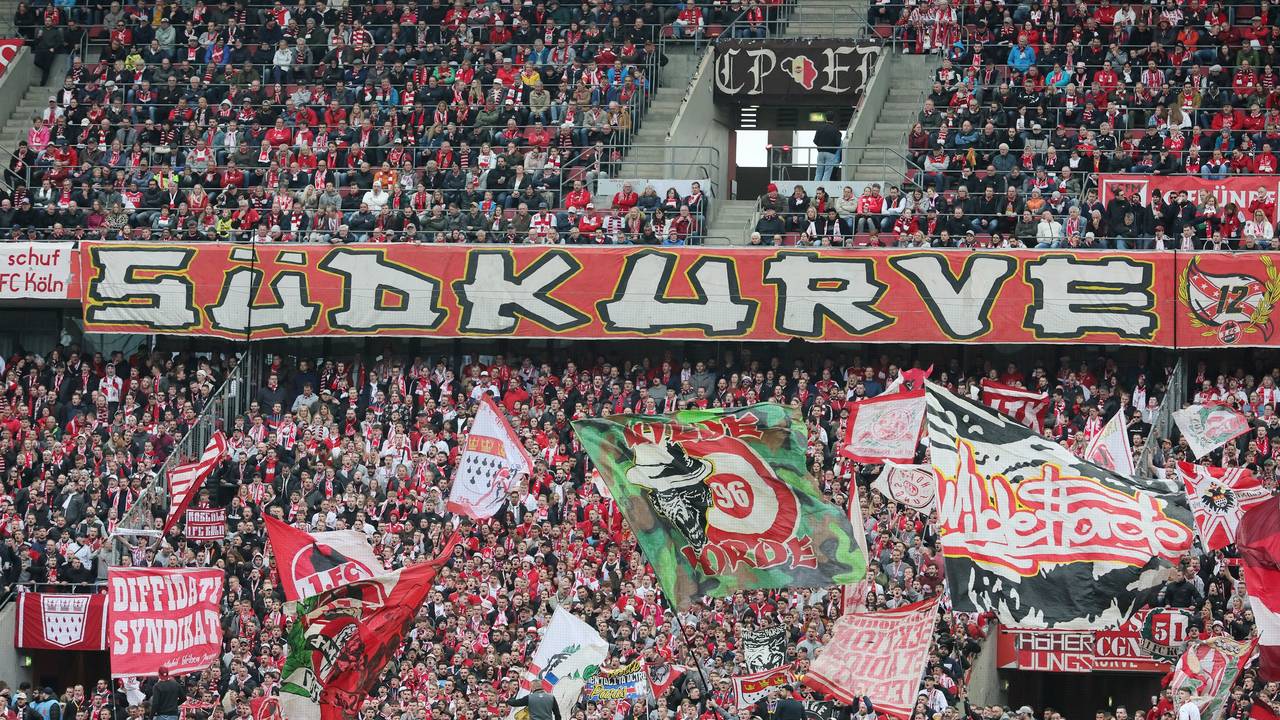 1.FC Köln vs. FSV Mainz 05, 28. Spieltag, 15.04.2023, 15.30 Uhr, Südtribüne (1. FC Köln), Bild: Herbert Bucco