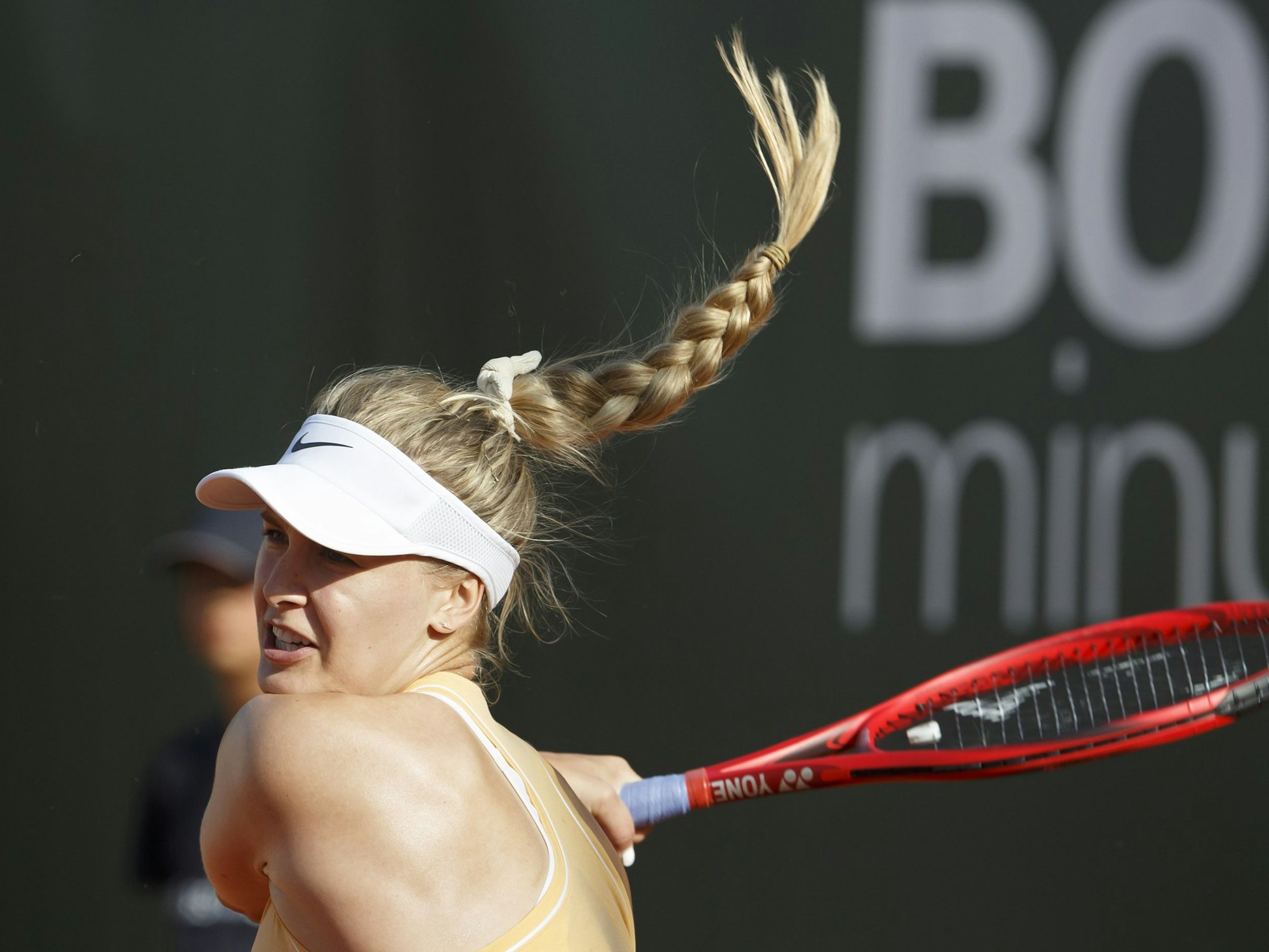 Eugenie Bouchard beim WTA-Turnier in Lausanne in Aktion.