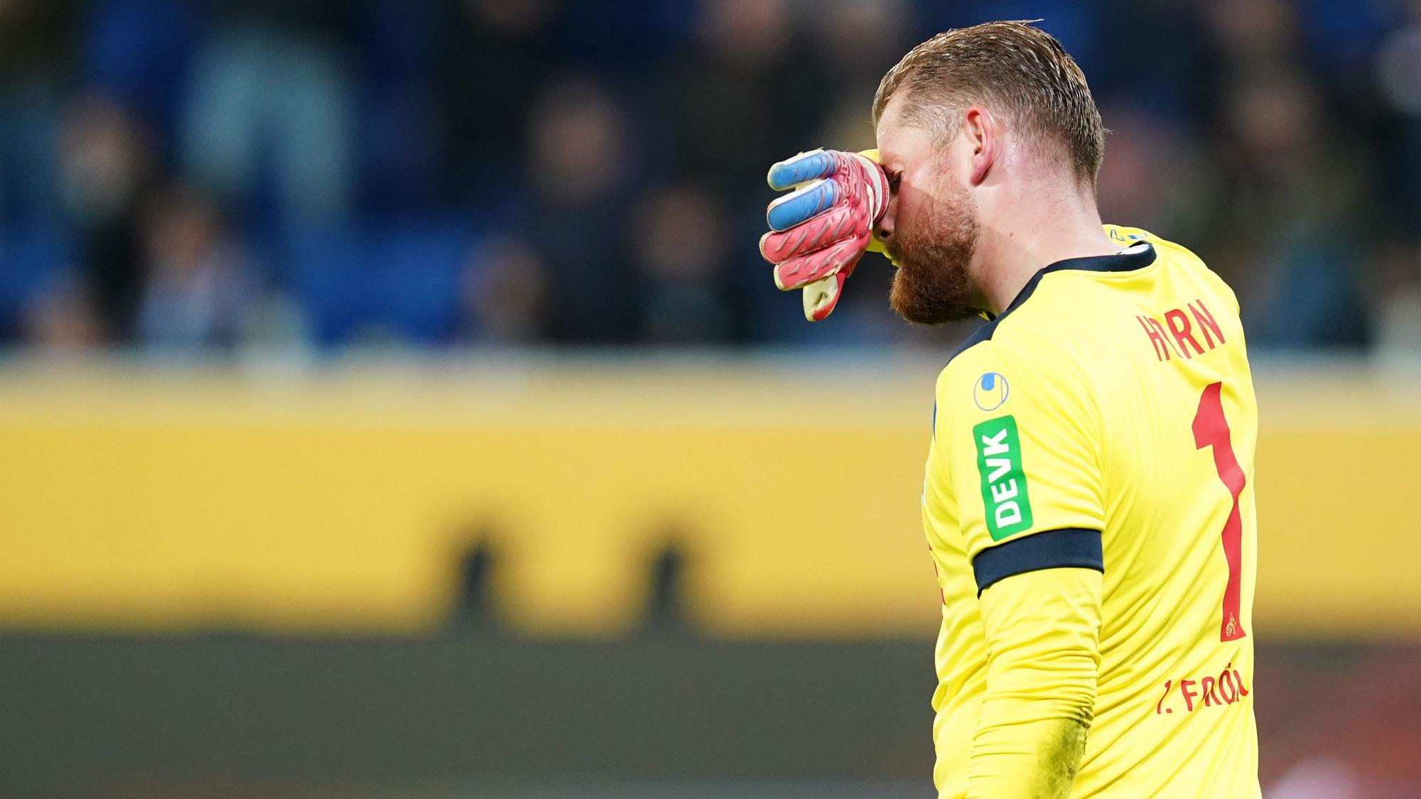 Tim Horn reagiert nach einem Gegentor enttäuscht.