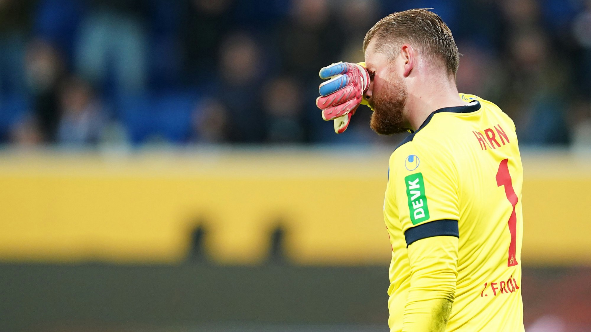 Tim Horn reagiert nach einem Gegentor enttäuscht.