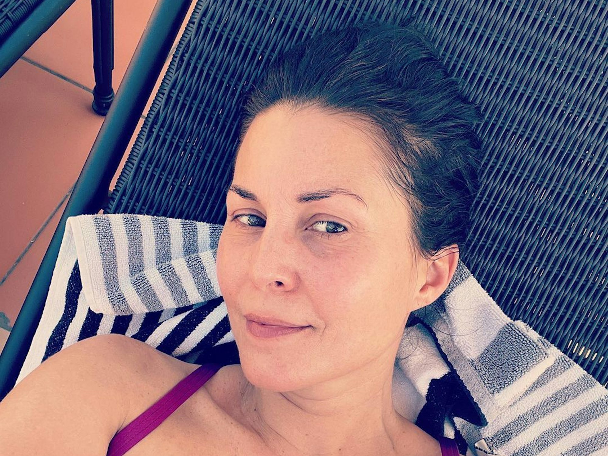 Sat.1-„Frühstücksfernsehen“-Promi-Expertin Vanessa Blumhagen im Bikini.