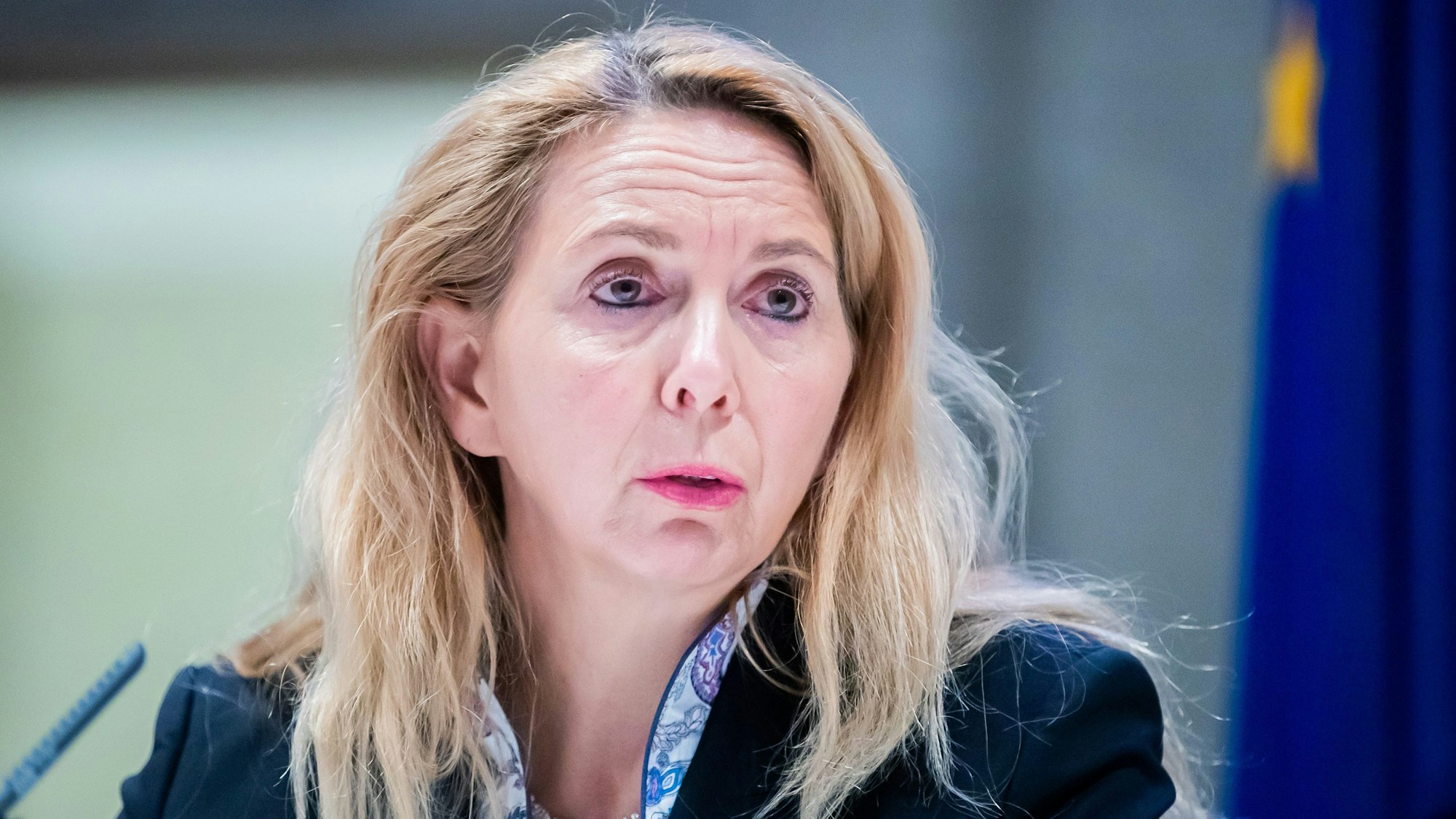 Barbara Slowik, Polizeipräsidentin in Berlin, spricht während einer Pressekonferenz (Archivbild aus dem Jahr 2020): In einem Interview spricht sie über die „Letzte Generation“ und Polizeigewalt.