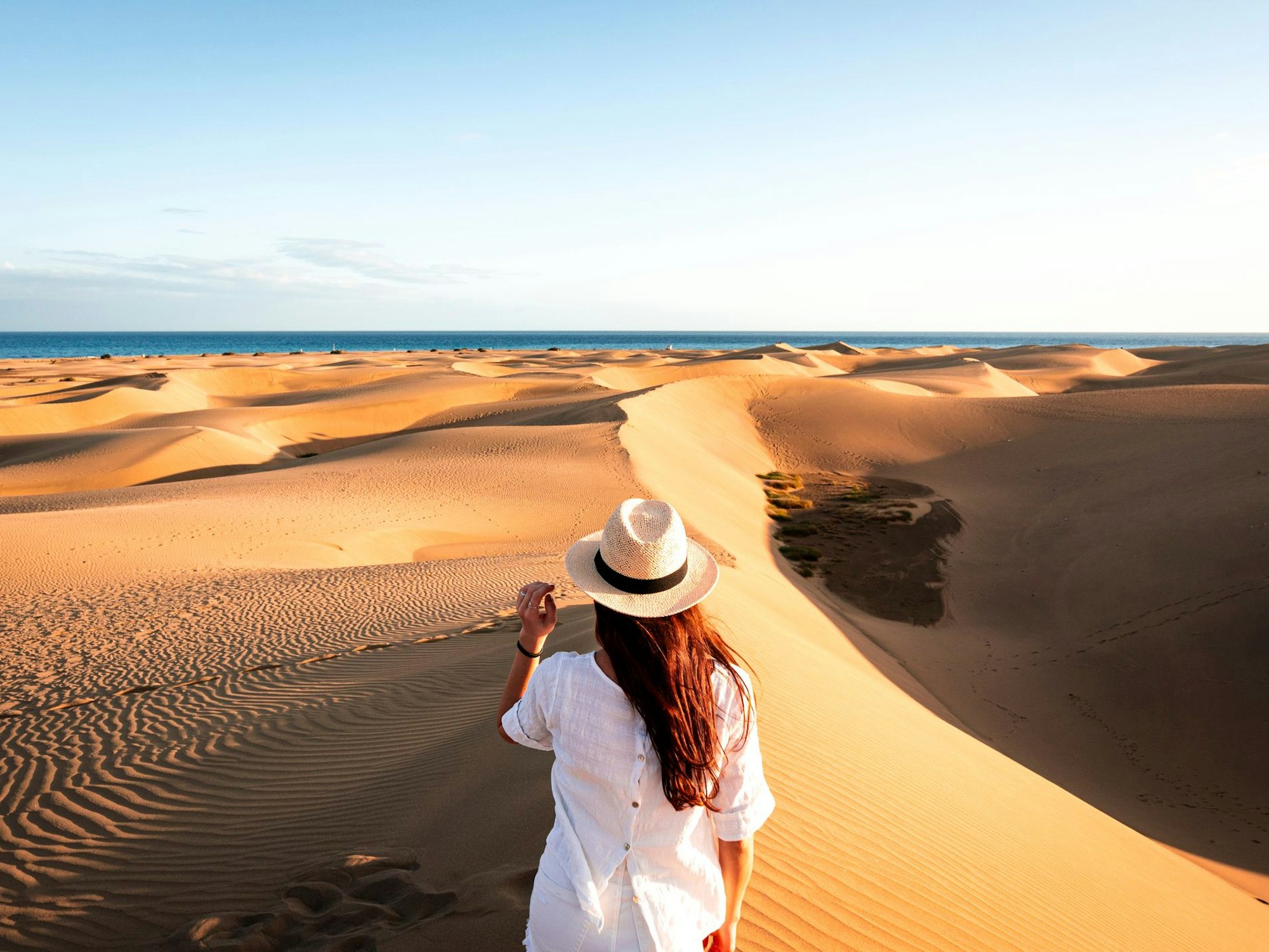 Eine Urlauberin auf Gran Canaria.