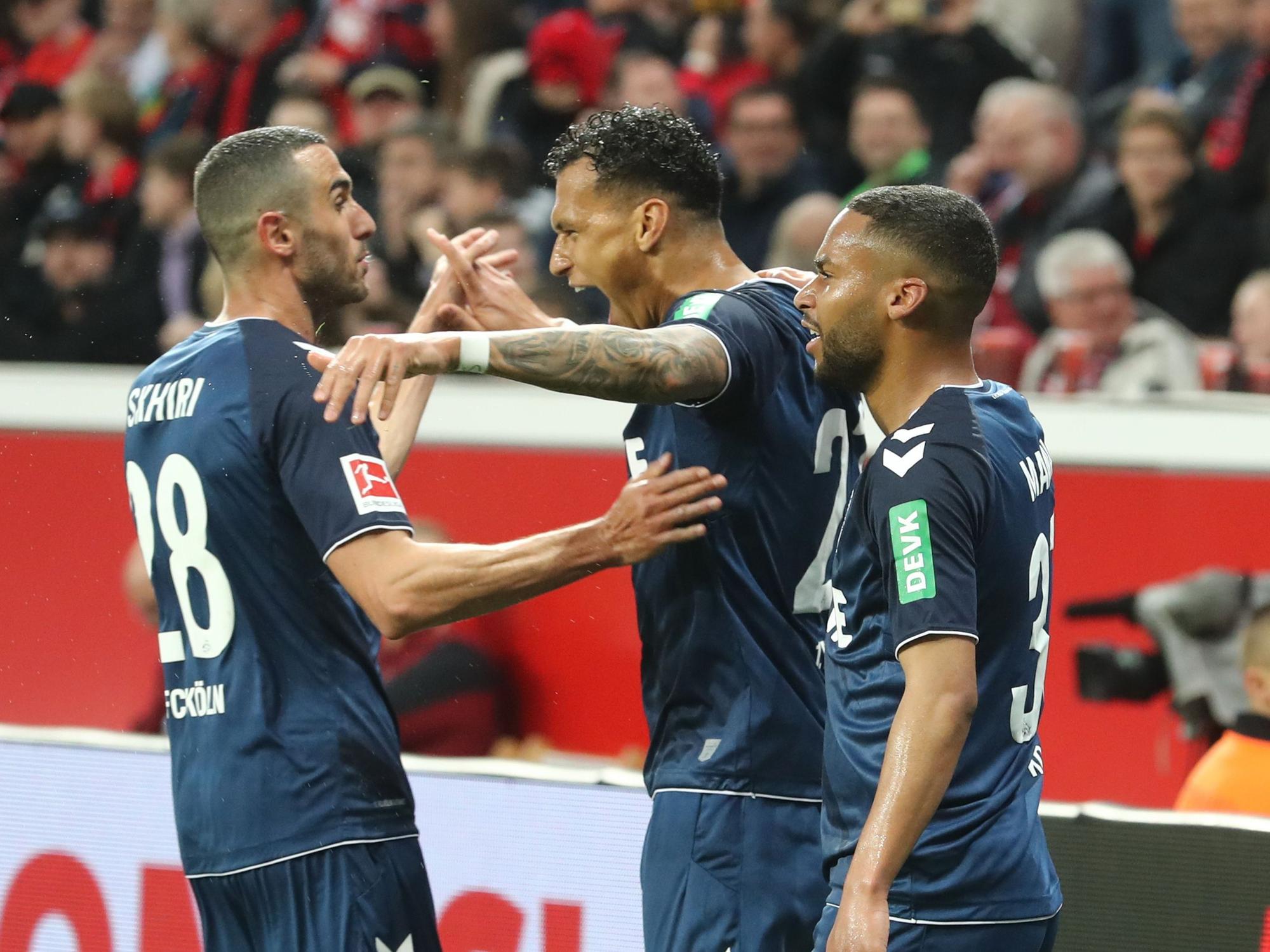 Davie Selke bejubelt am Freitag (5. Mai 2023) sein 1:0 gegen Bayer Leverkusen.