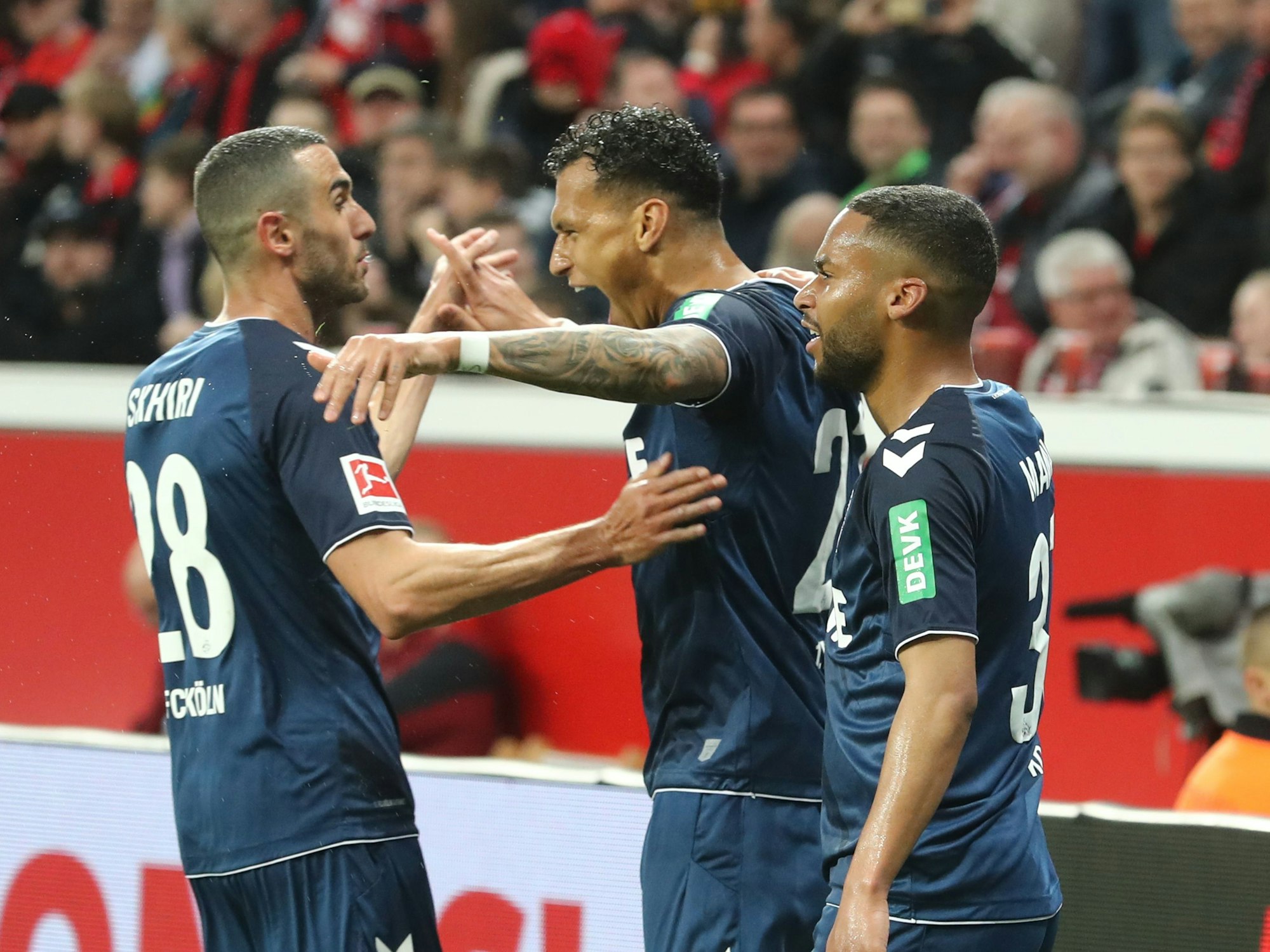 Davie Selke bejubelt am Freitag (5. Mai 2023) sein 1:0 gegen Bayer Leverkusen.