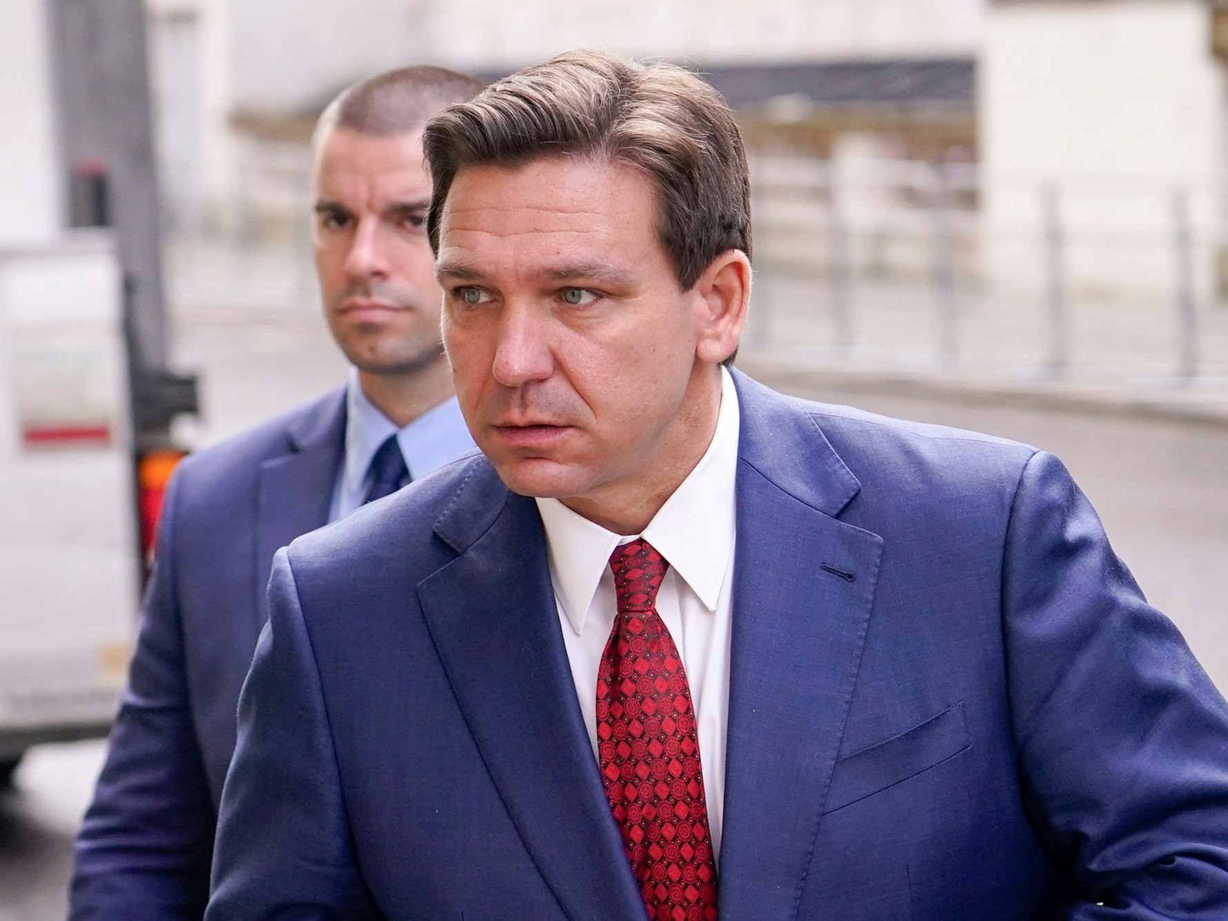 Floridas Gouverneur Ron DeSantis am 28. April 2023 in London.