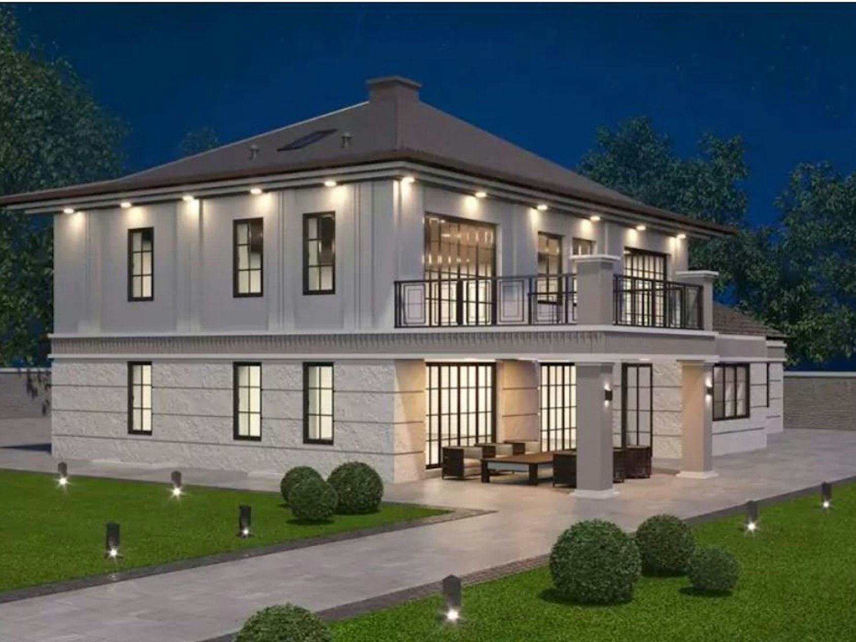 Eine Neubau-Villa im Hahnwald.