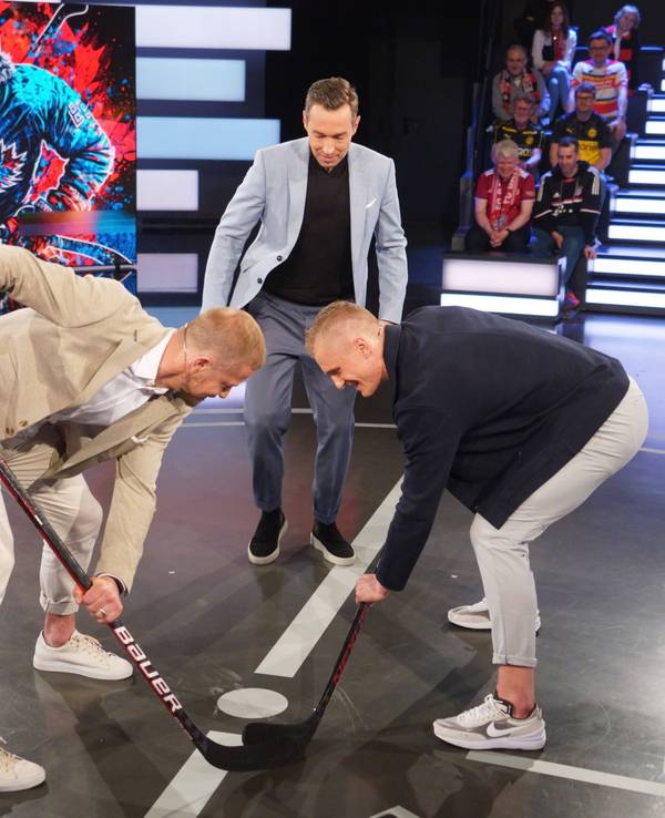 Eishockey beim ZDF-Sportstudio mit Moritz Müller und Nico Sturm.