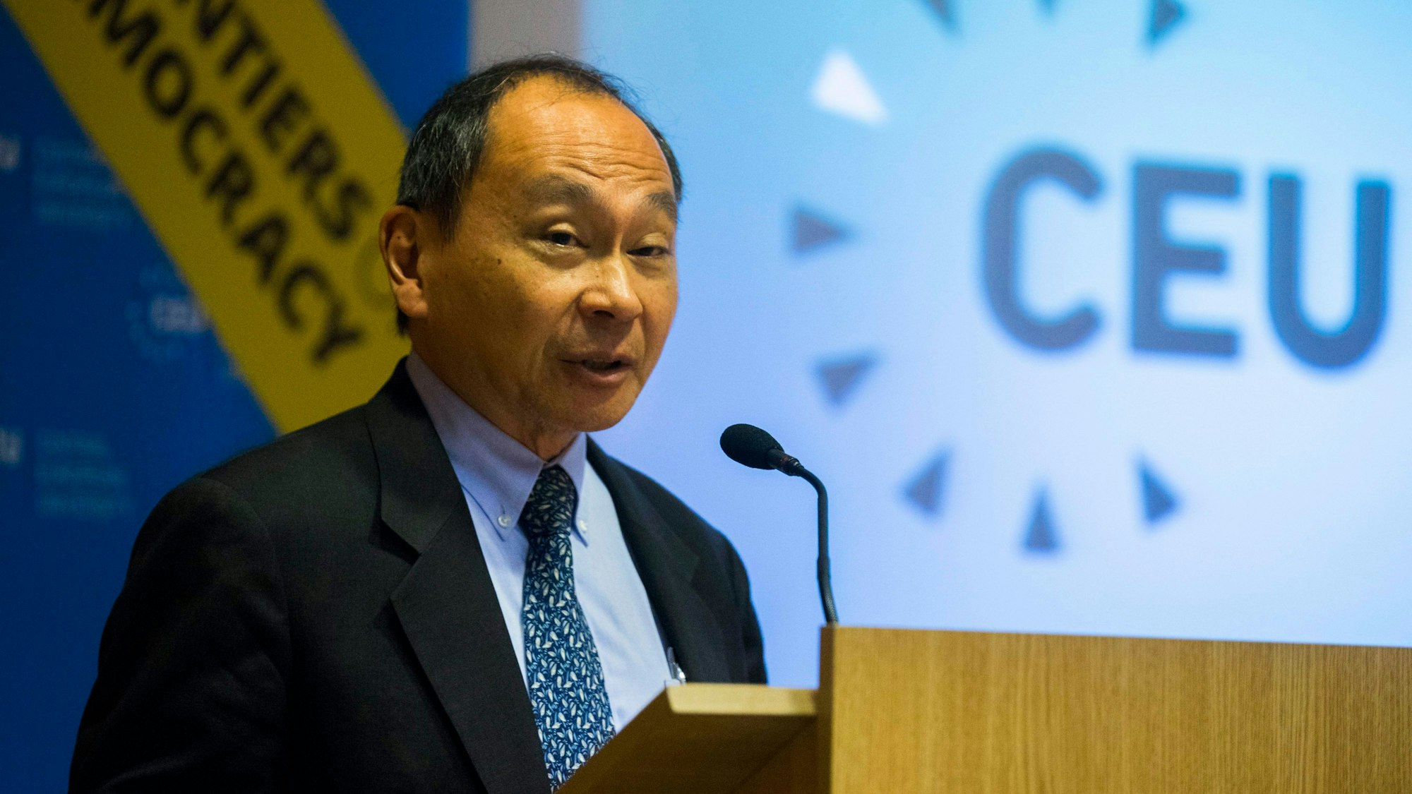US-Politikwisenschaftler Francis Fukuyama (hier 2015 bei einer Konferenz in Budapest).