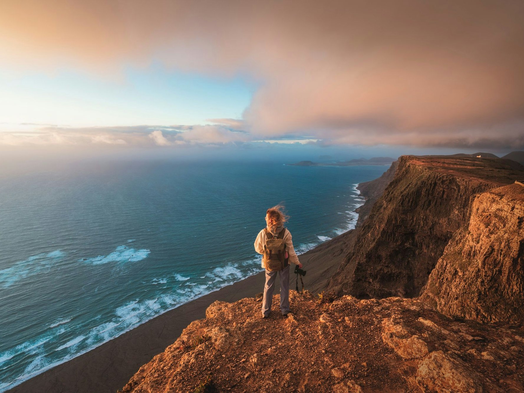 Ein Fotograf auf Lanzarote.