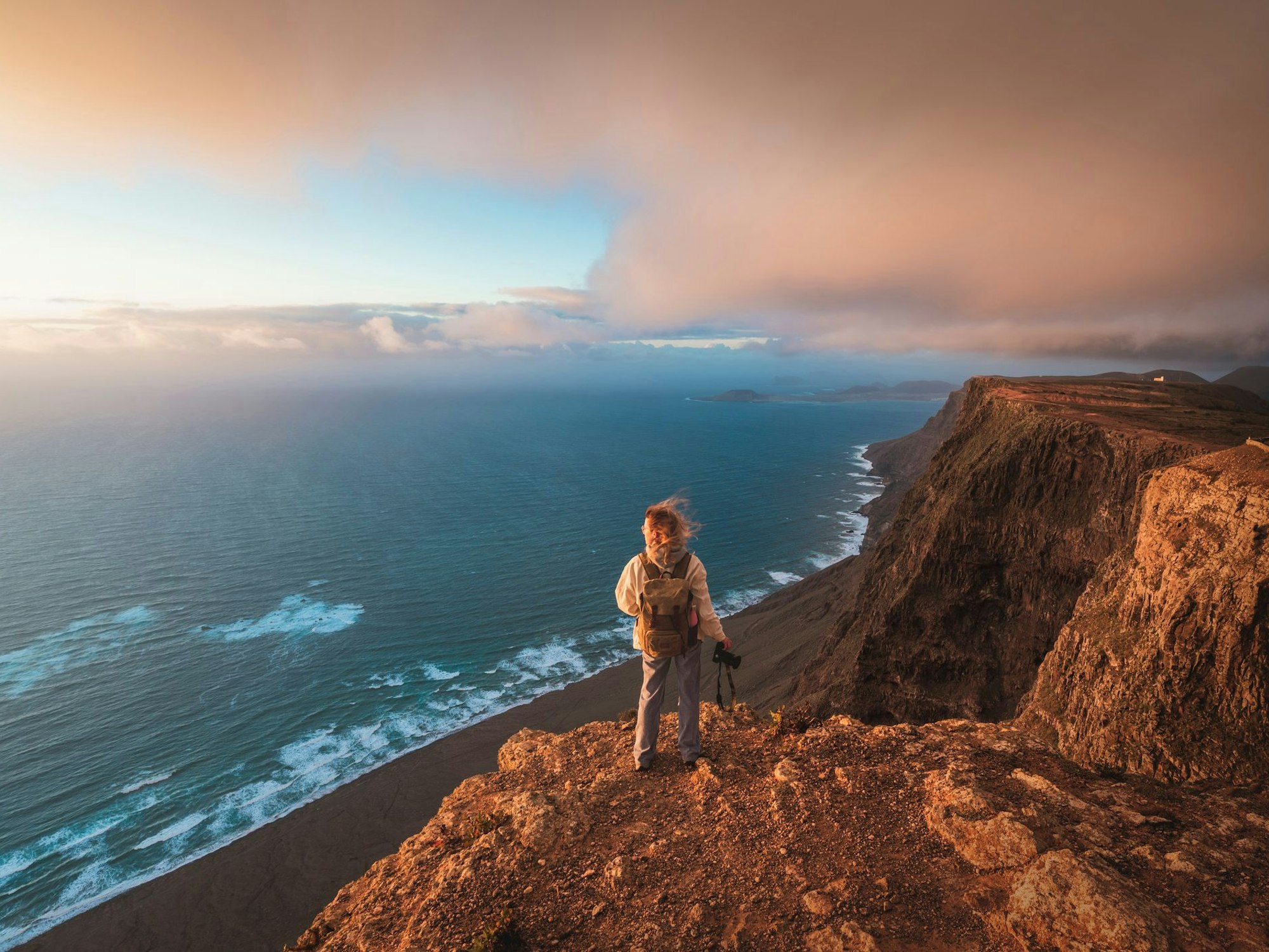 Ein Fotograf auf Lanzarote.