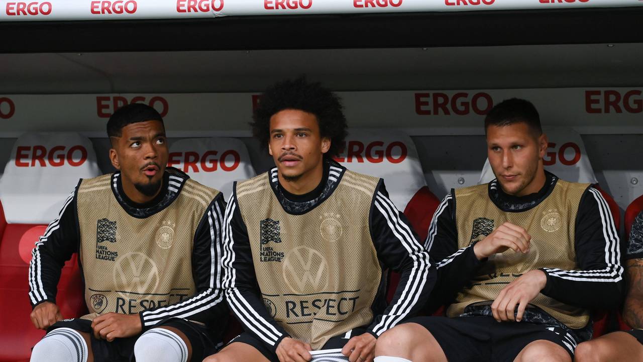 Benjamin Henrichs, Leroy Sané, Niklas Süle beim Länderspiel zwischen Deutschland und England am 7. Juni 2022.