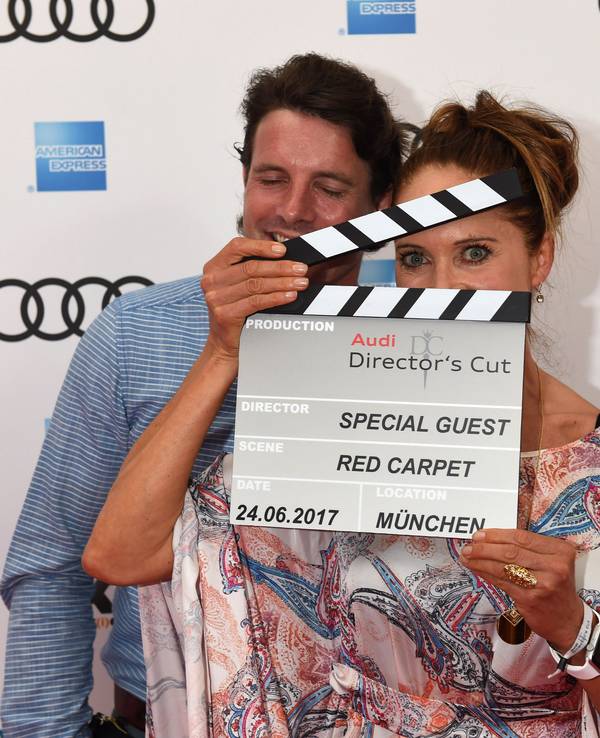 Die Schauspieler Doreen Dietel und Tobias Guttenberg stehen am 24.06.2017 in München (Bayern) beim Audi Directors Cut im Rahmen des Filmfest München auf der Praterinsel auf dem roten Teppich.