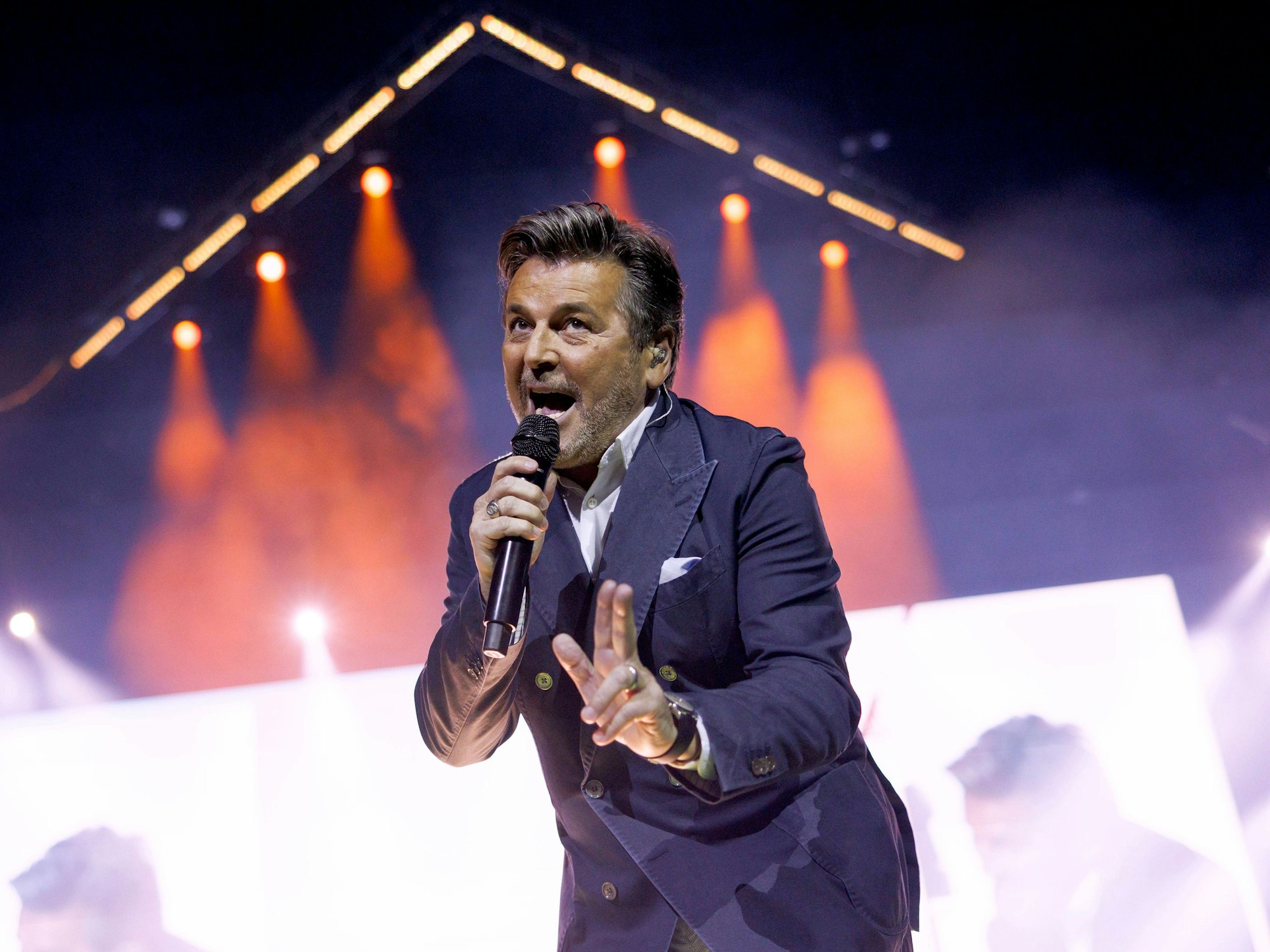 Sänger Thomas Anders bei dem Konzert „Die Schlagernacht des Jahres“.