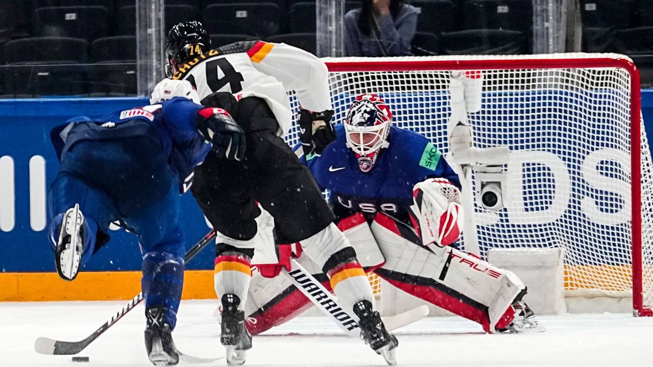 Eishockey-WM in Finnland/Tampere: Deutschland gegen die USA.