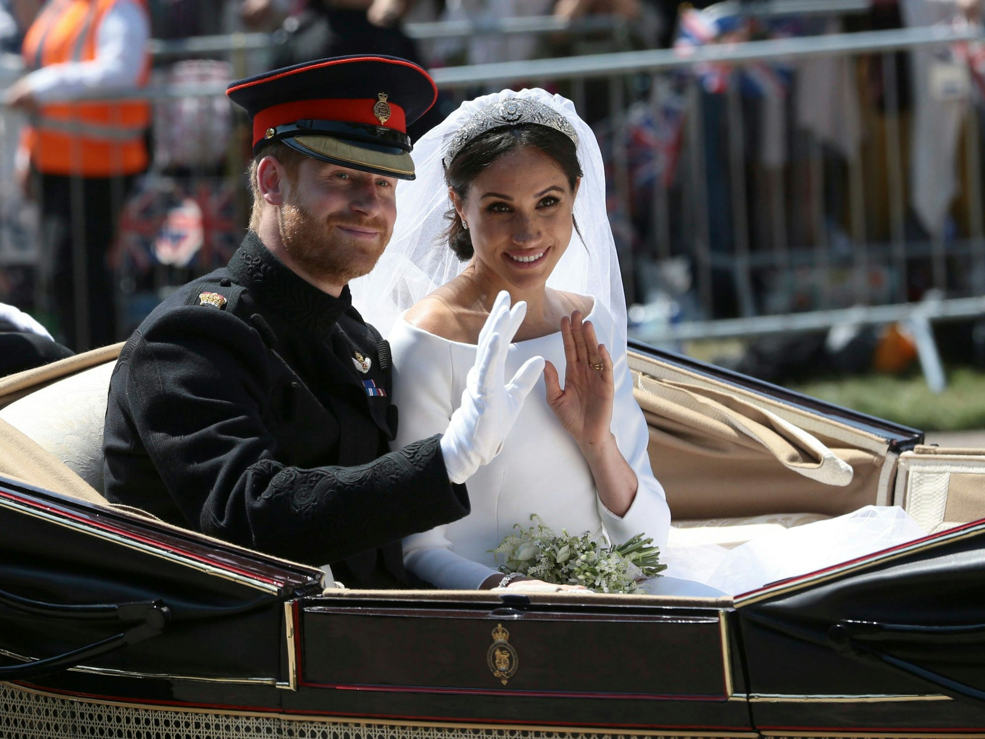 Traumhochzeit im Jahr 2018, am 19. Mai: Prinz Harry und seine Braut Meghan. Beide feiern in diesem Jahr den siebten Hochzeitstag.