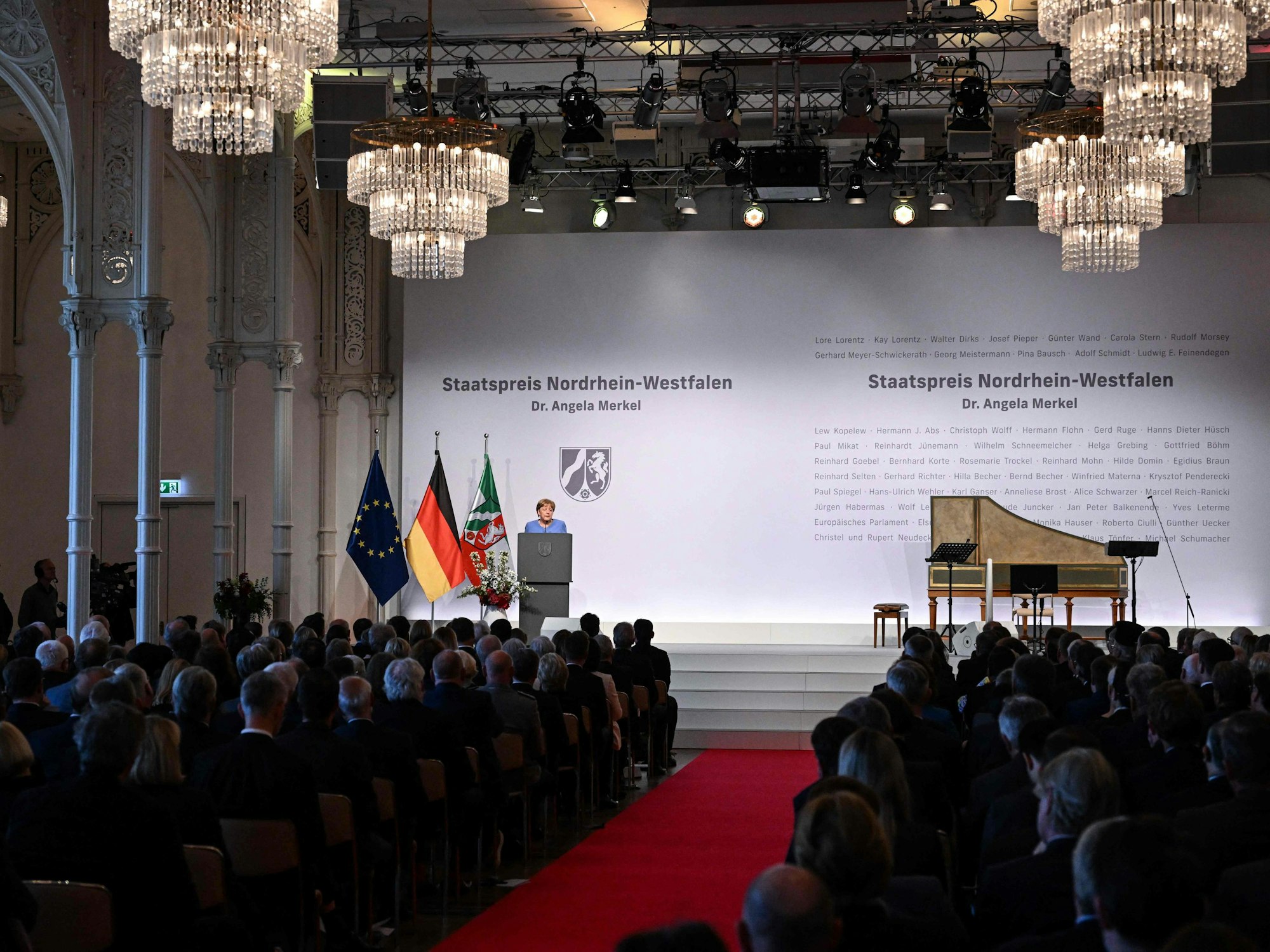 Blick in die Flora Köln, wo Angela Merkel ihre Rede hielt.